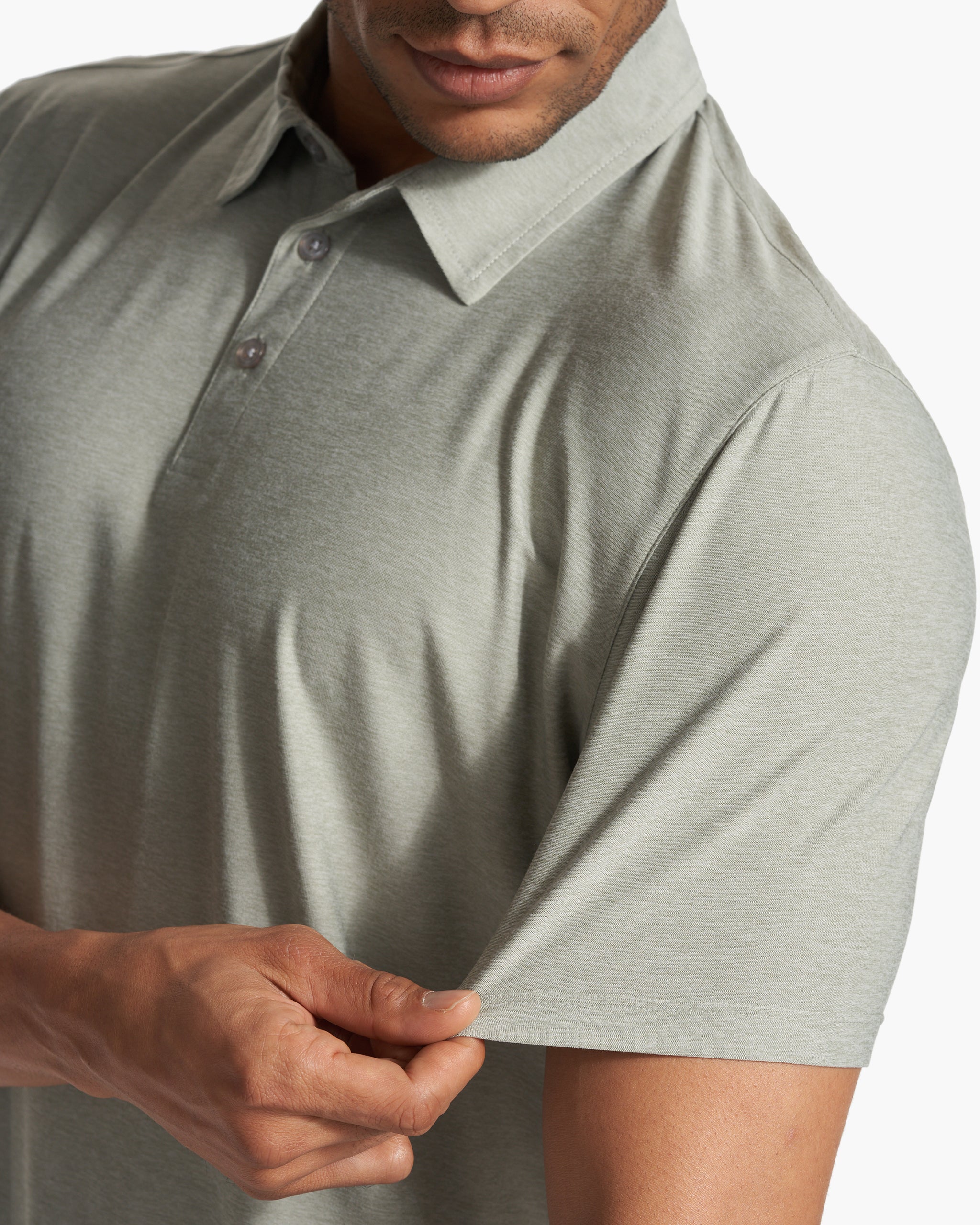 Strato Tech Polo | White Sage Heather - Image 2