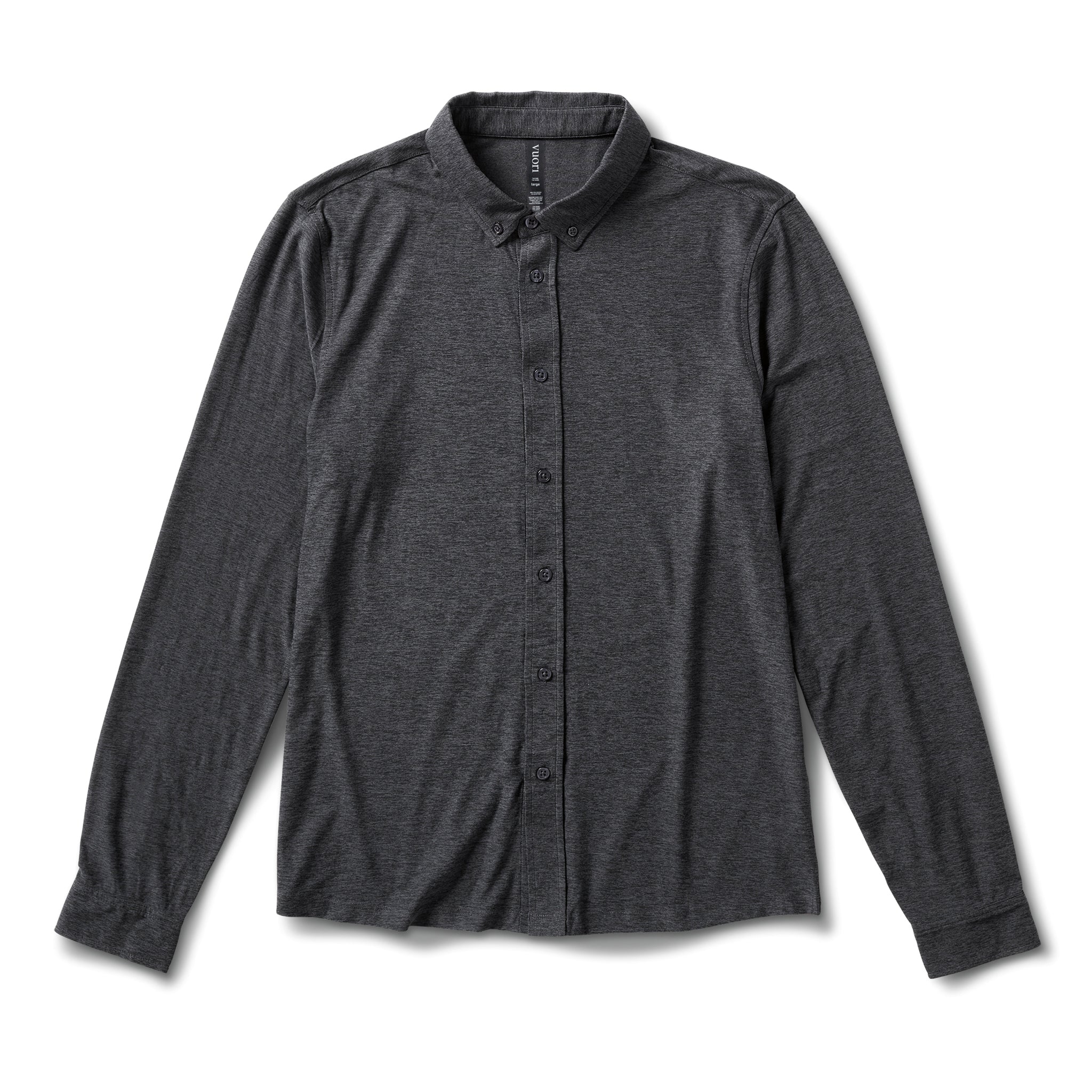 Long Sleeve Strato Button-Down | Charcoal Heather - Image 5