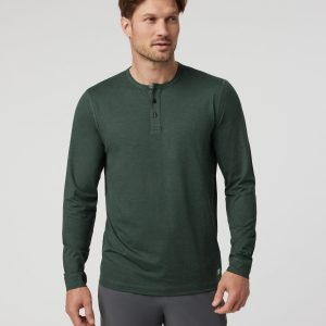 Long-Sleeve Ease Performance Henley | Aspen Heather