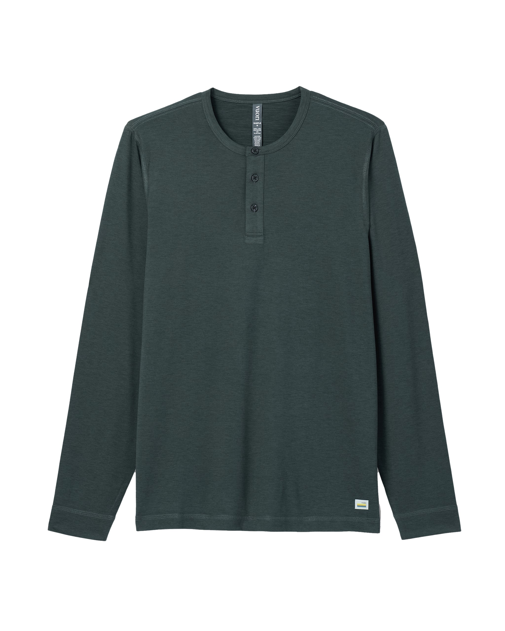 Long-Sleeve Ease Performance Henley | Aspen Heather - Image 4