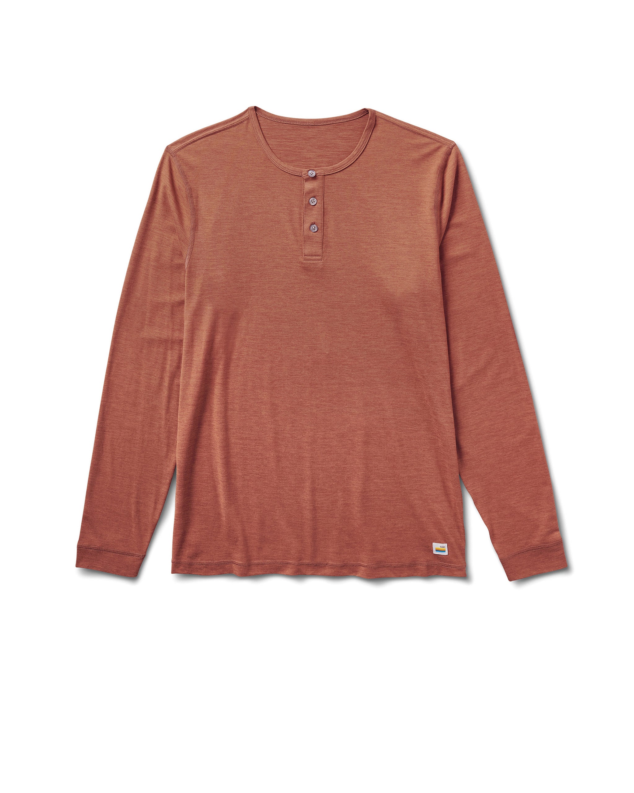 Long-Sleeve Ease Performance Henley | Copper Heather - Image 7