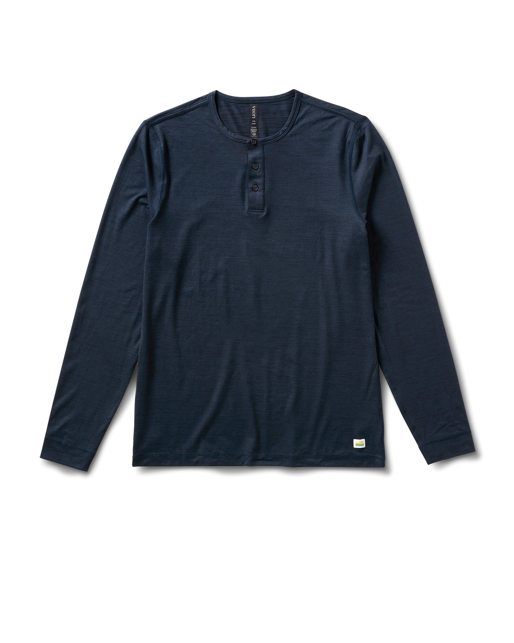 Long-Sleeve Ease Performance Henley | Ink Heather - Image 3