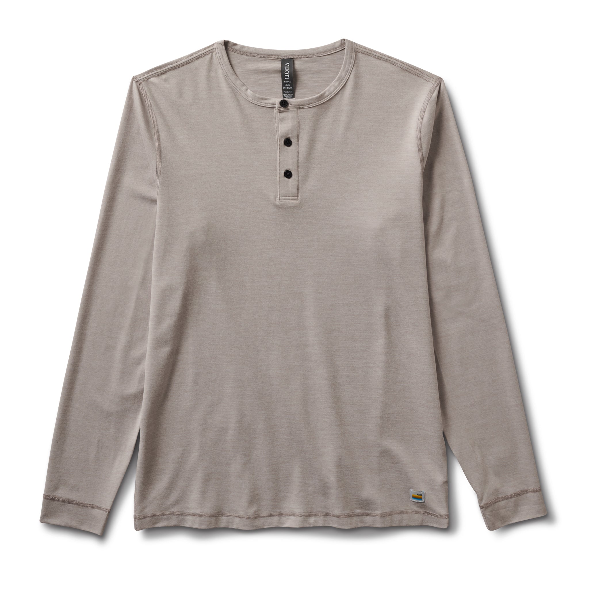 Long-Sleeve Ease Performance Henley | Oyster Heather - Image 6
