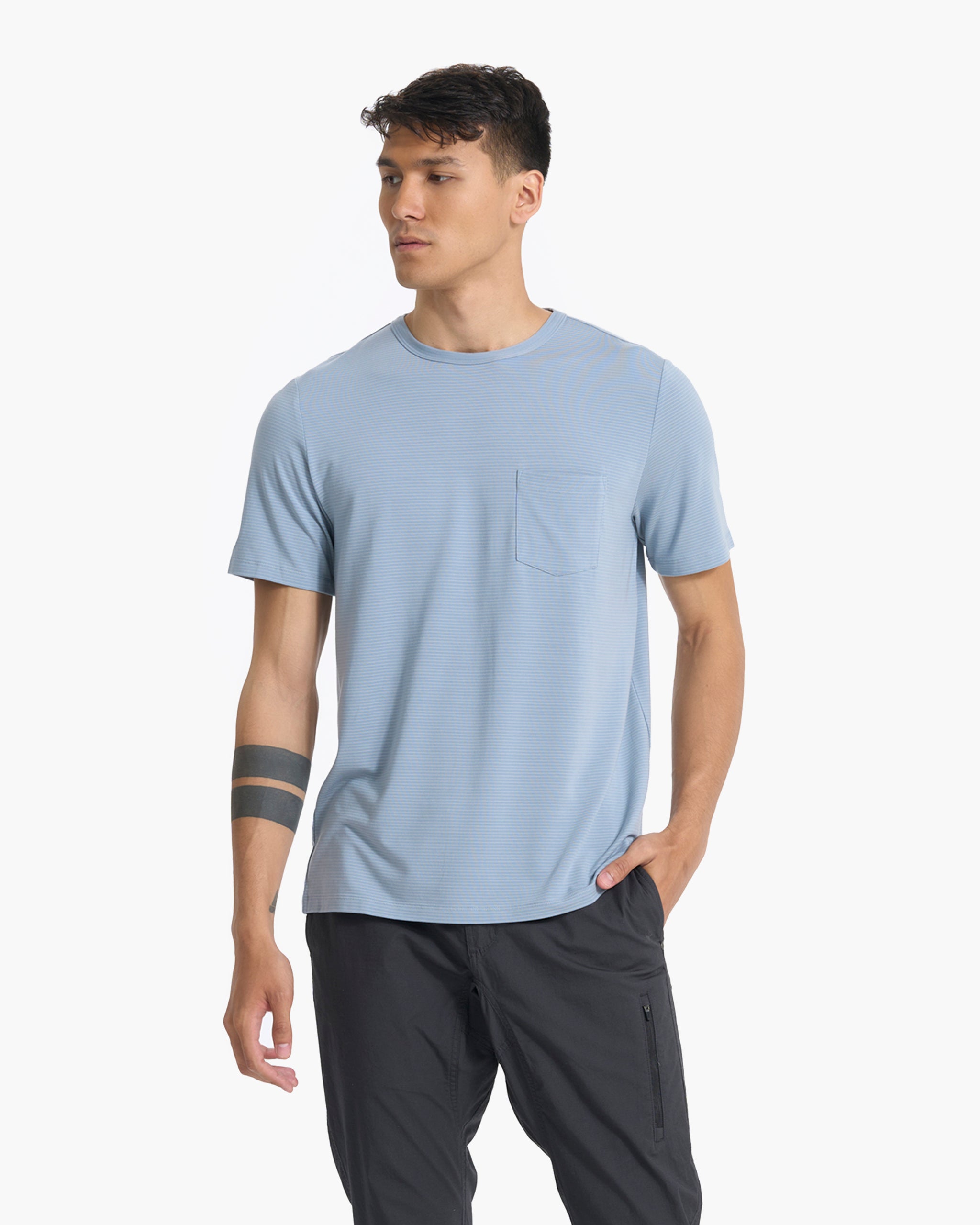 Linear Tech Tee | Light Cloud