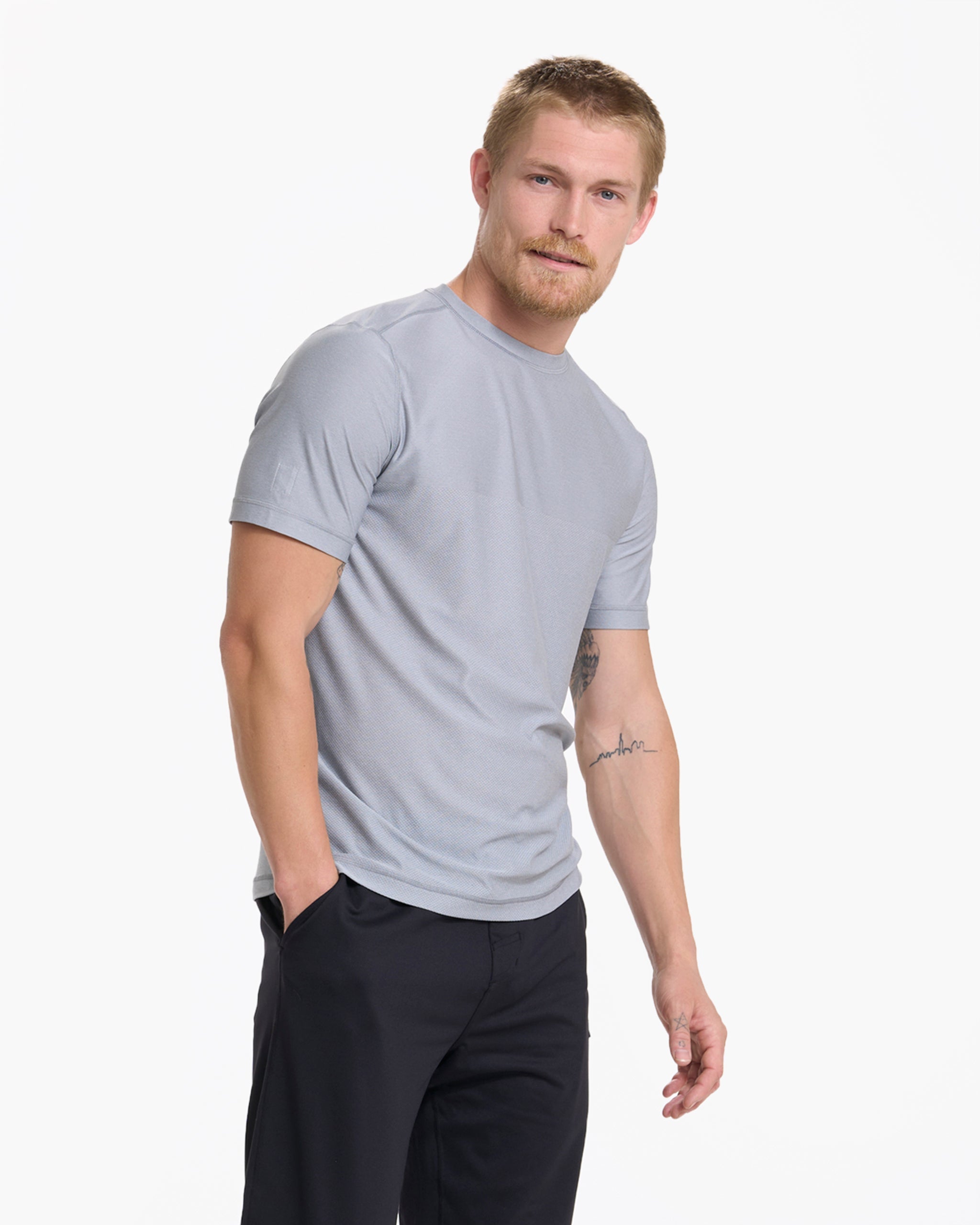 Grandview Tech Tee | Light Heather Grey - Image 3
