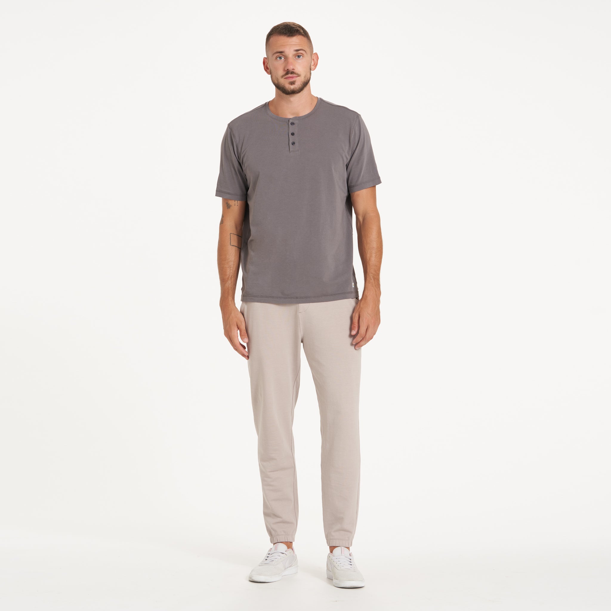 Short-Sleeve Tuvalu Henley | Smoke - Image 4