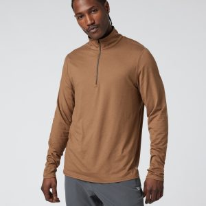 Ease Performance Half Zip 2.0 | Pecan Heather