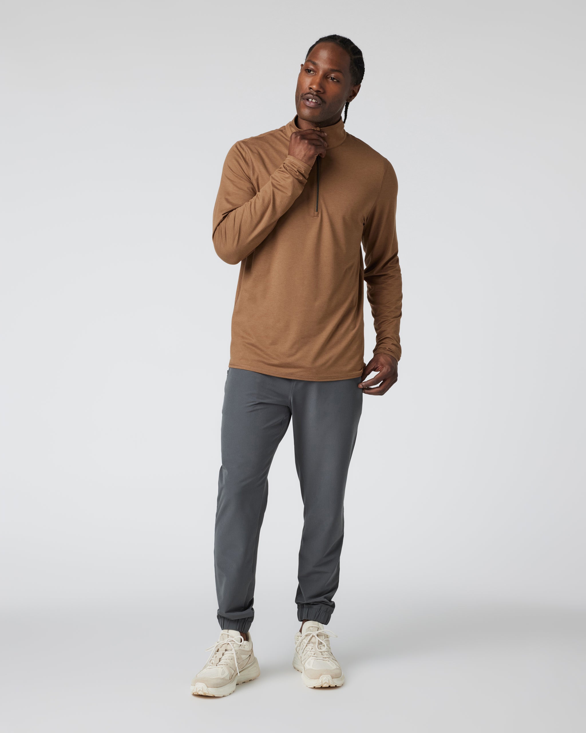 Ease Performance Half Zip 2.0 | Pecan Heather - Image 5
