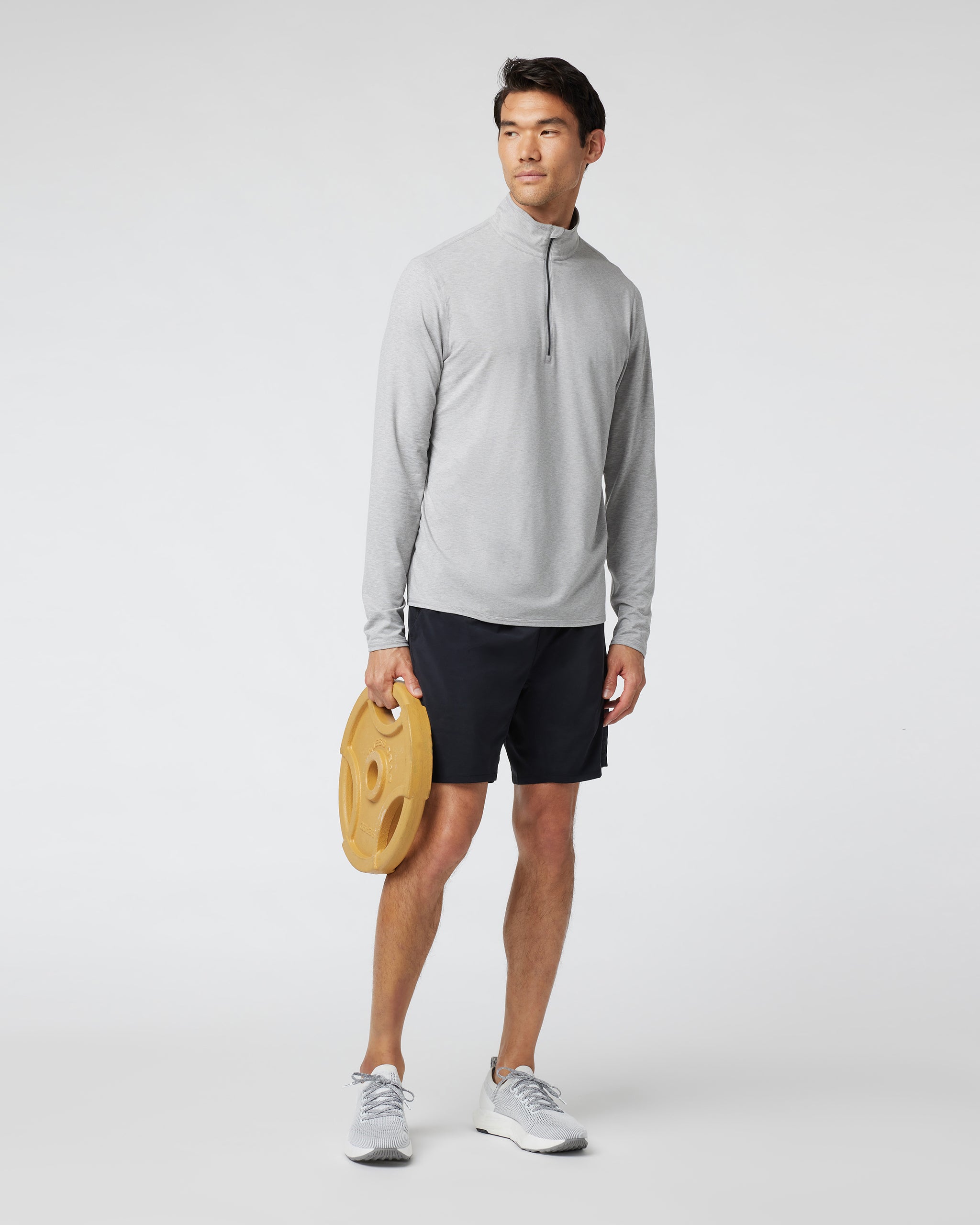 Ease Performance Half Zip 2.0 | Light Heather Grey - Image 3