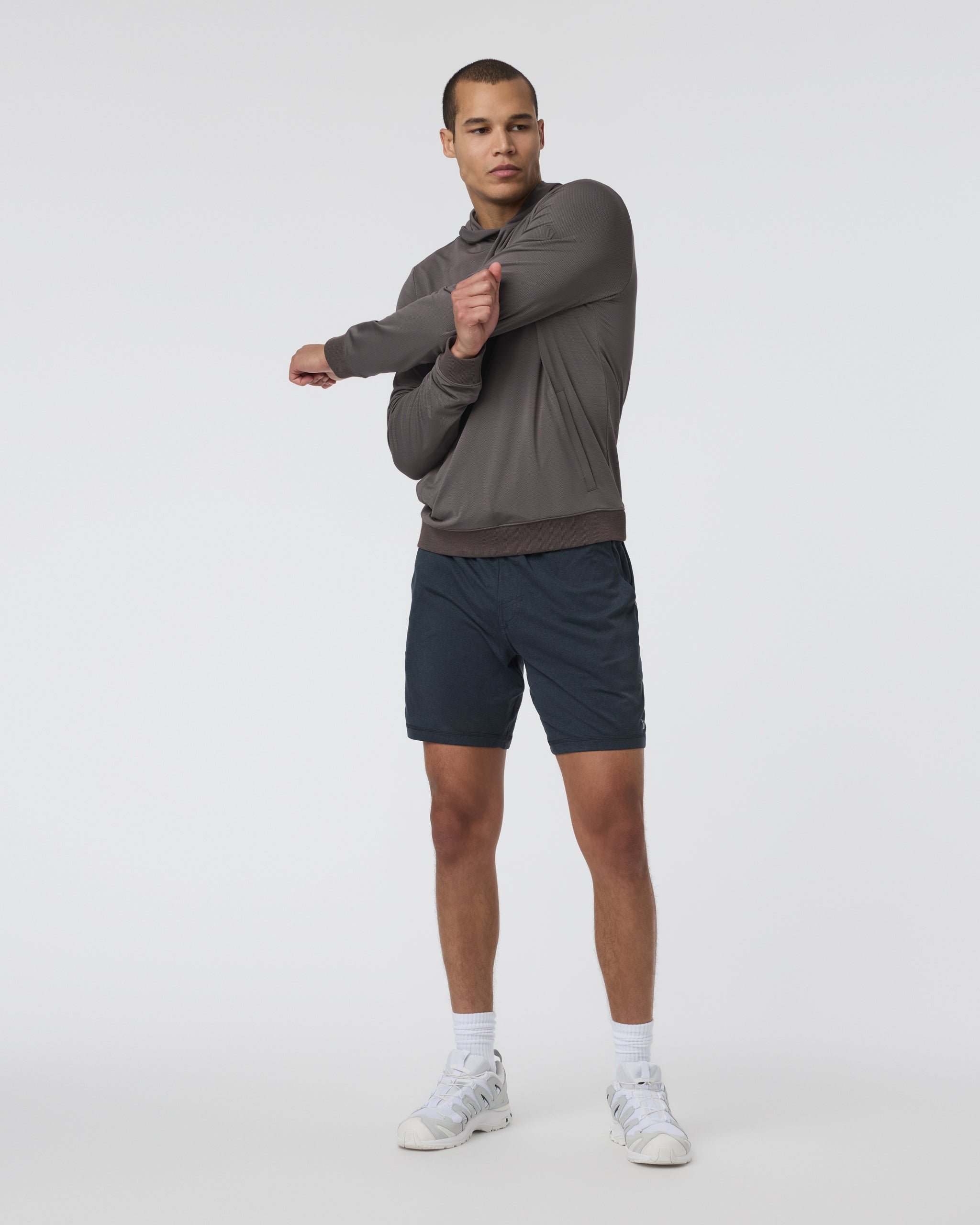 Double Mesh Hoodie | Warm Grey - Image 5