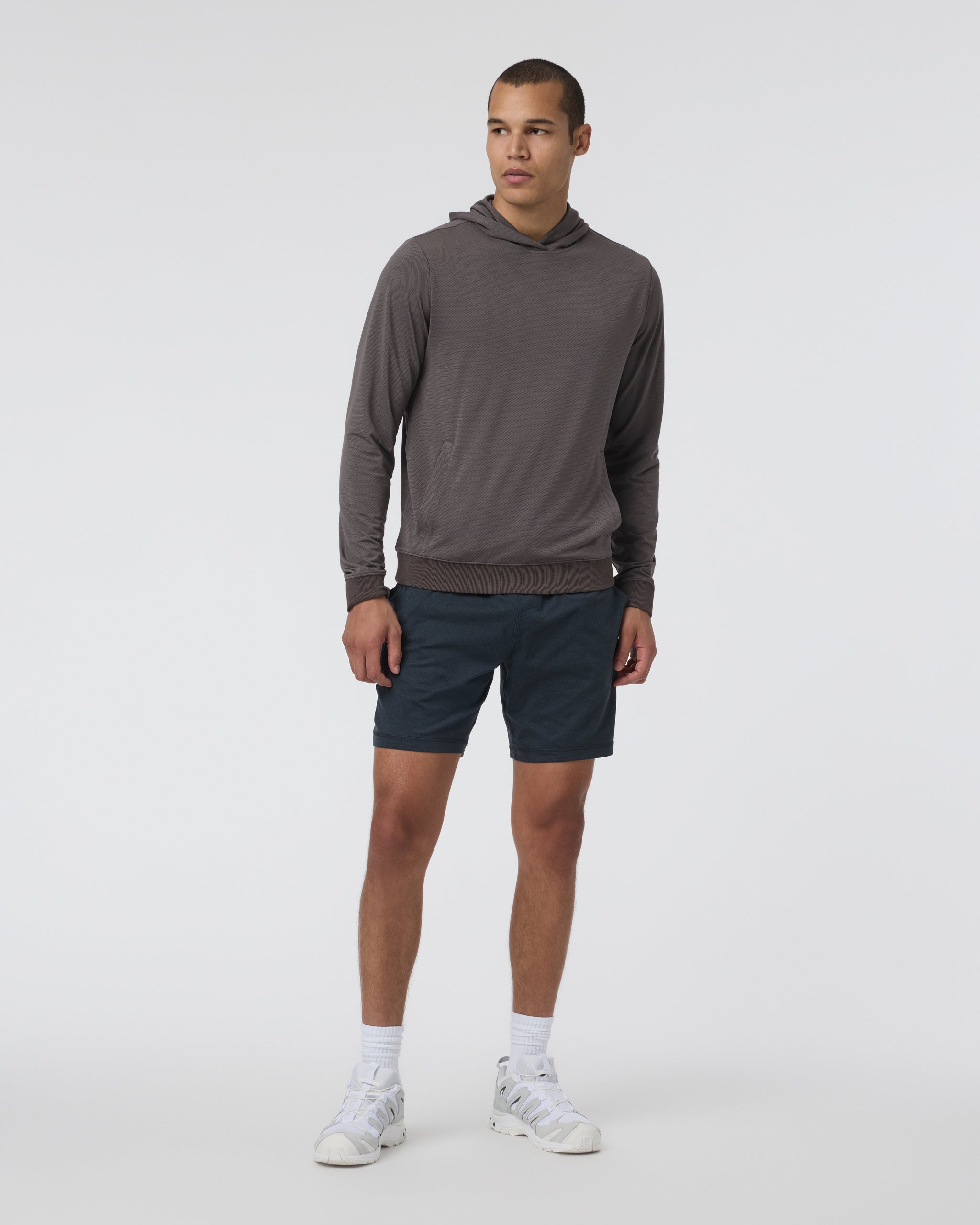Double Mesh Hoodie | Warm Grey - Image 4