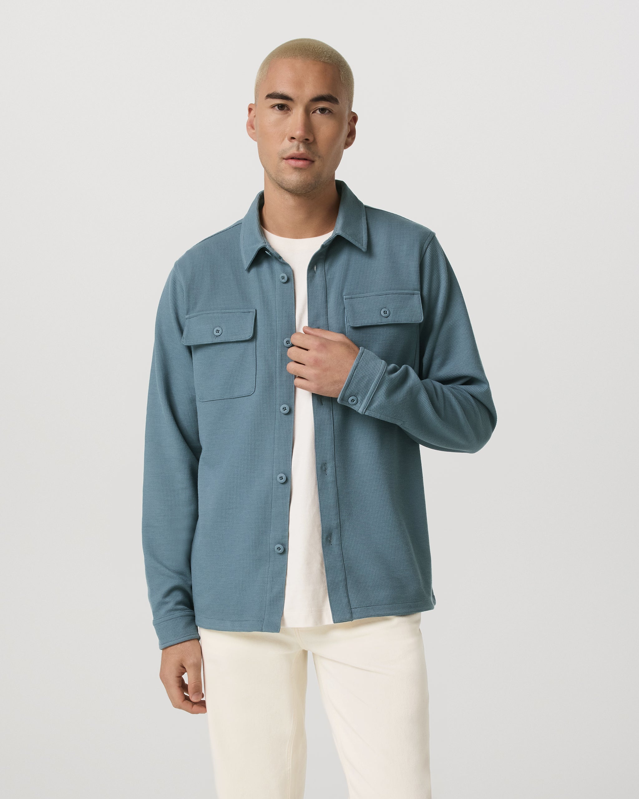 Waffle Shirt Jacket | Abyss - Image 2