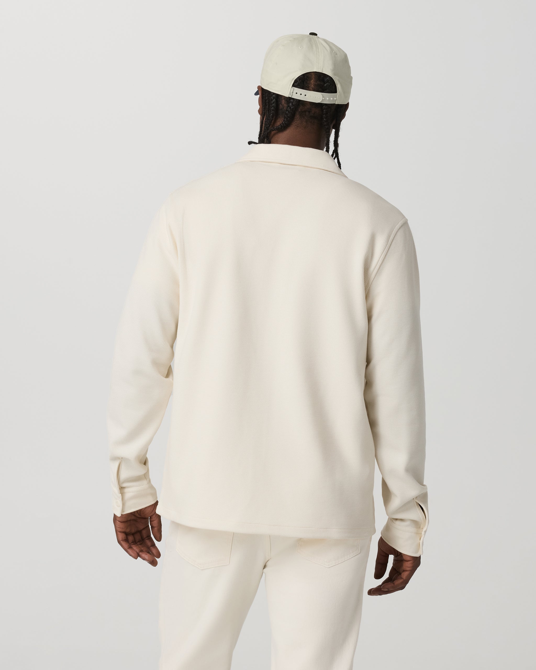 Waffle Shirt Jacket | Natural - Image 3