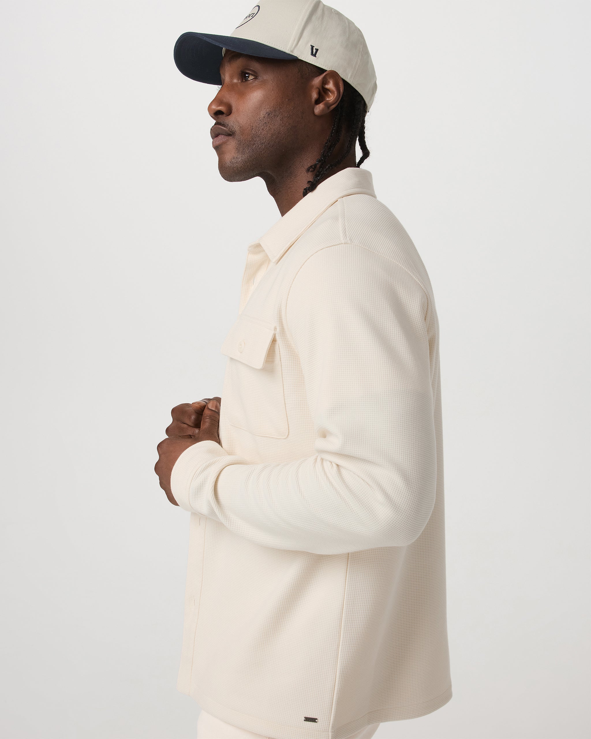 Waffle Shirt Jacket | Natural - Image 5