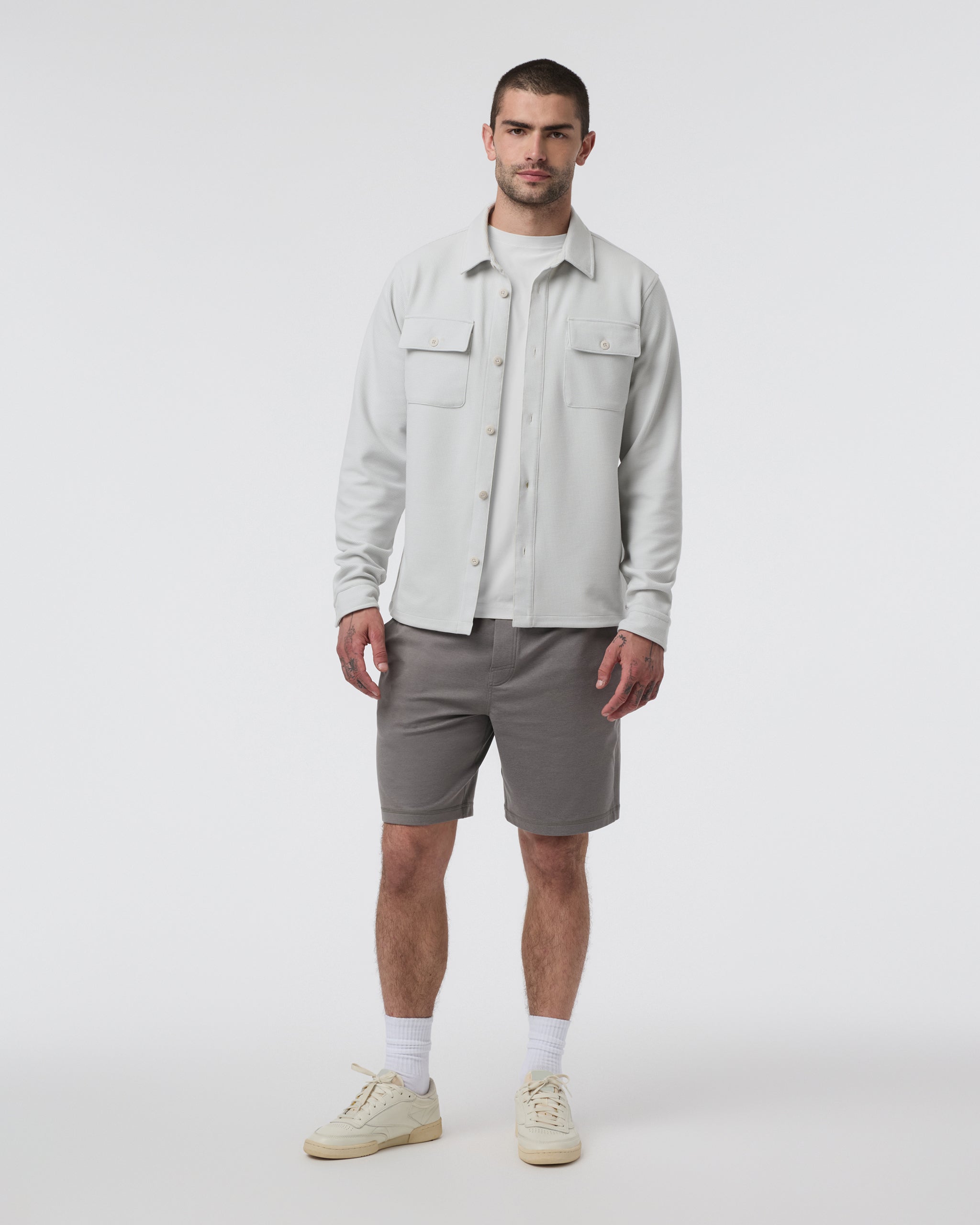 Waffle Shirt Jacket | Salt - Image 4