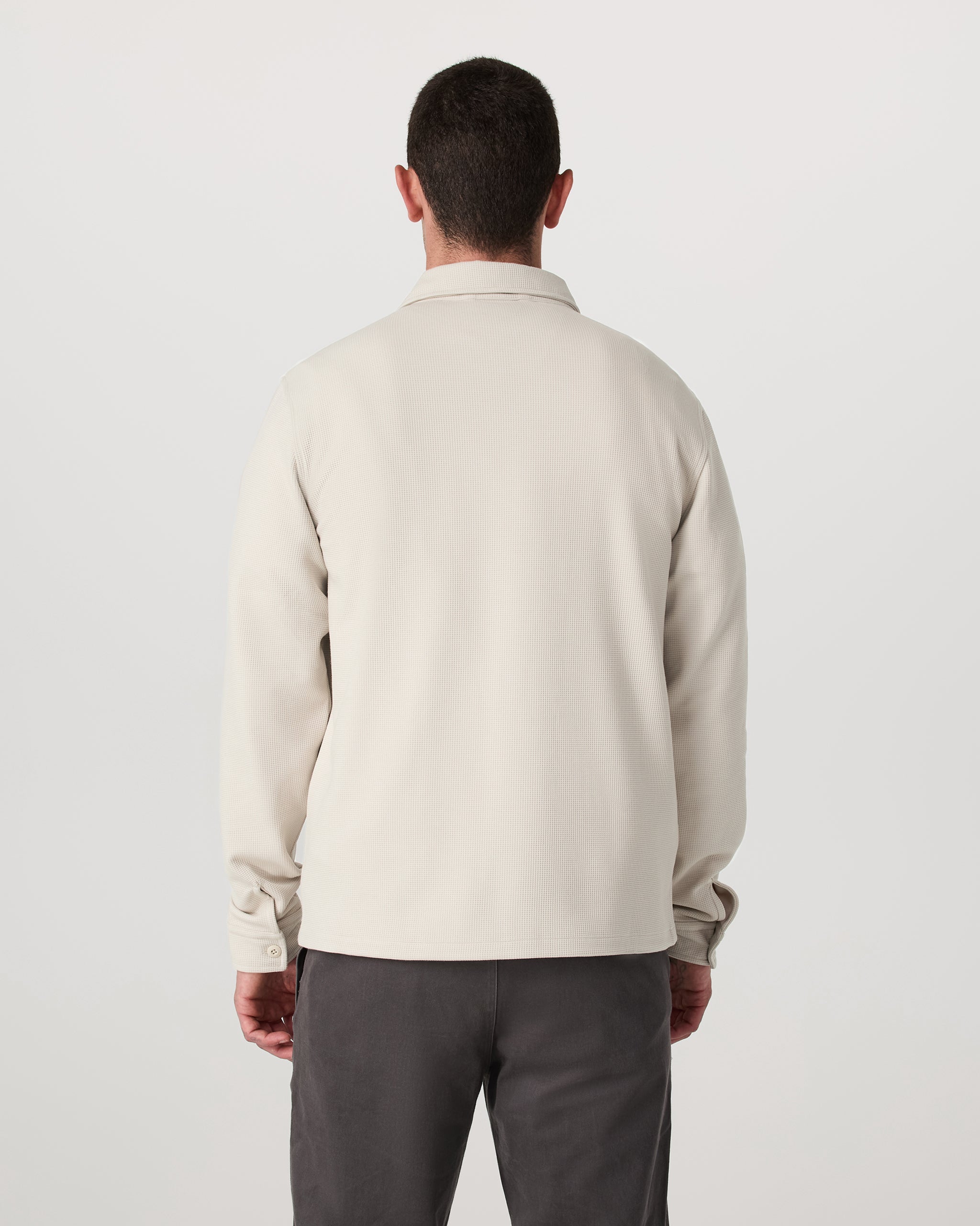 Waffle Shirt Jacket | Mushroom - Image 3