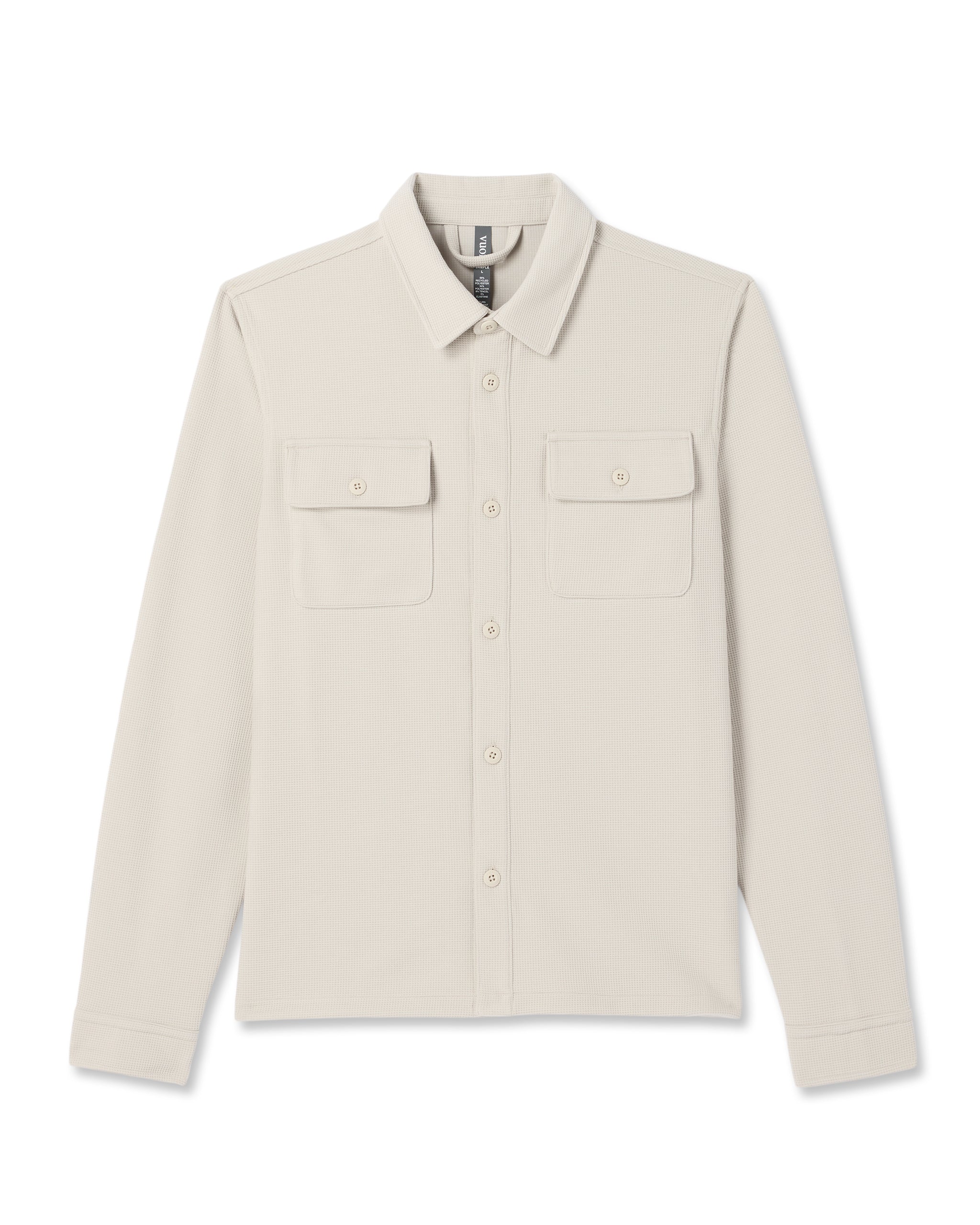 Waffle Shirt Jacket | Mushroom - Image 6