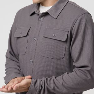 Waffle Shirt Jacket | Shiitake