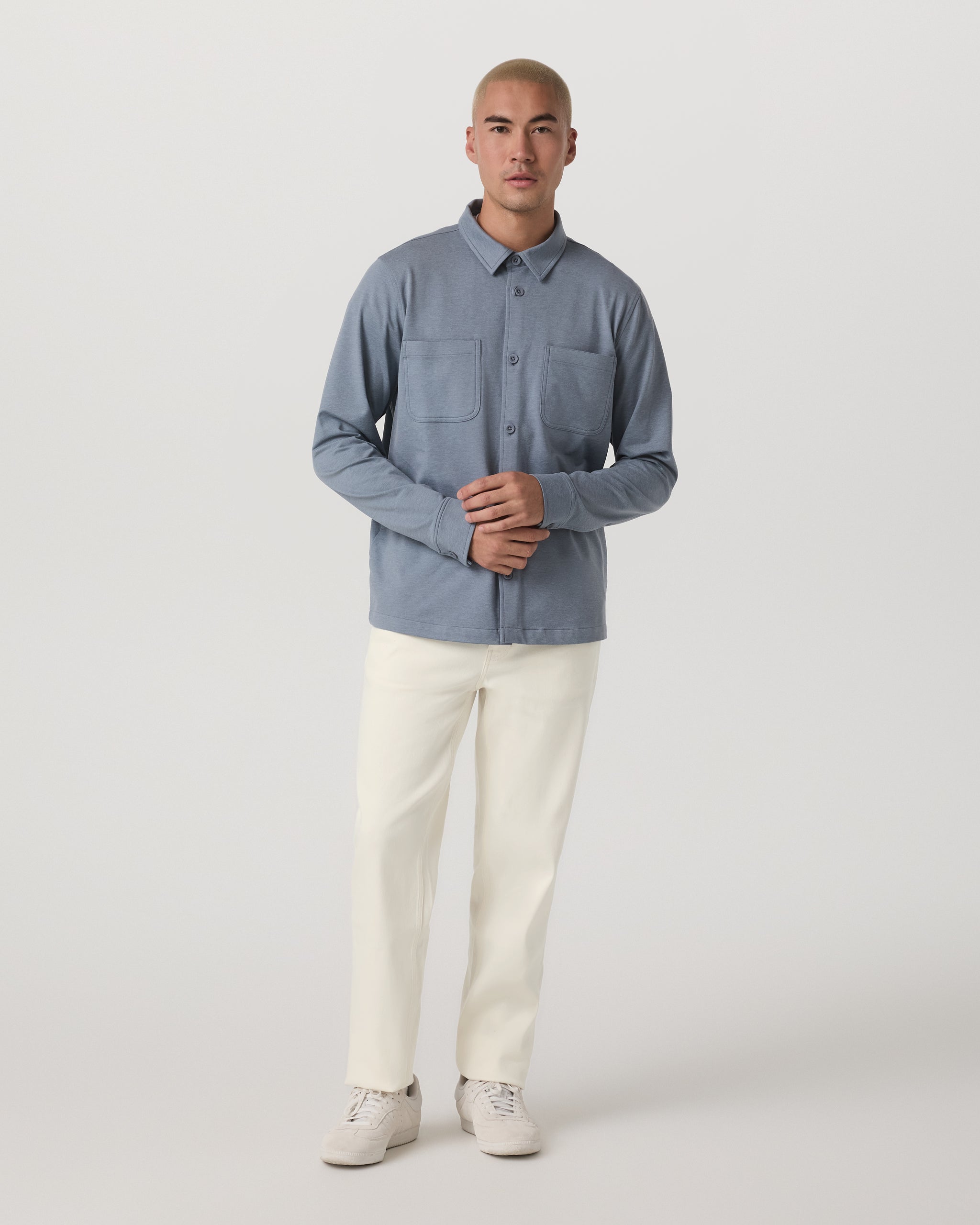 Coronado Shirt Jacket | Slate Blue Heather - Image 4