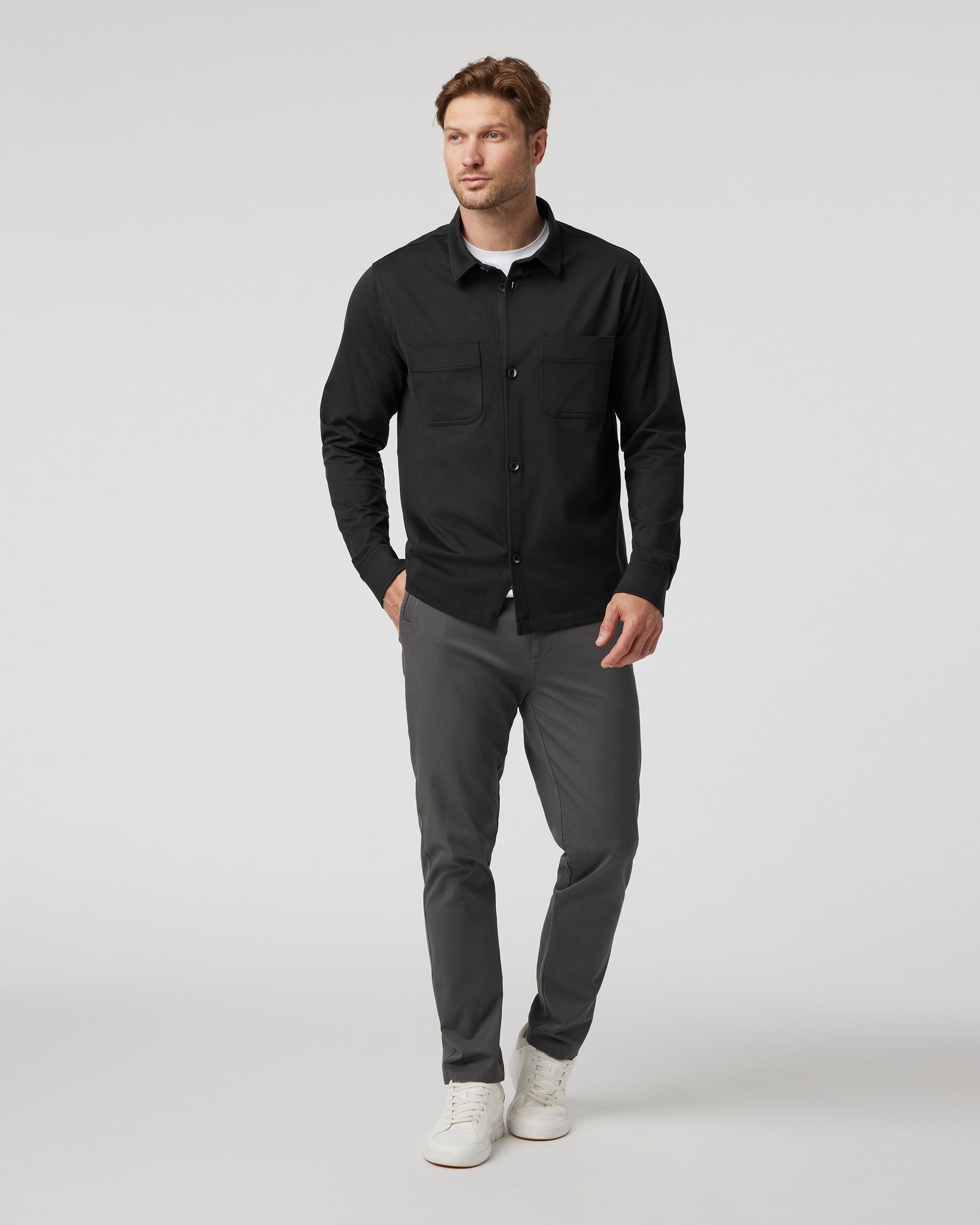 Coronado Shirt Jacket | Black Heather - Image 4
