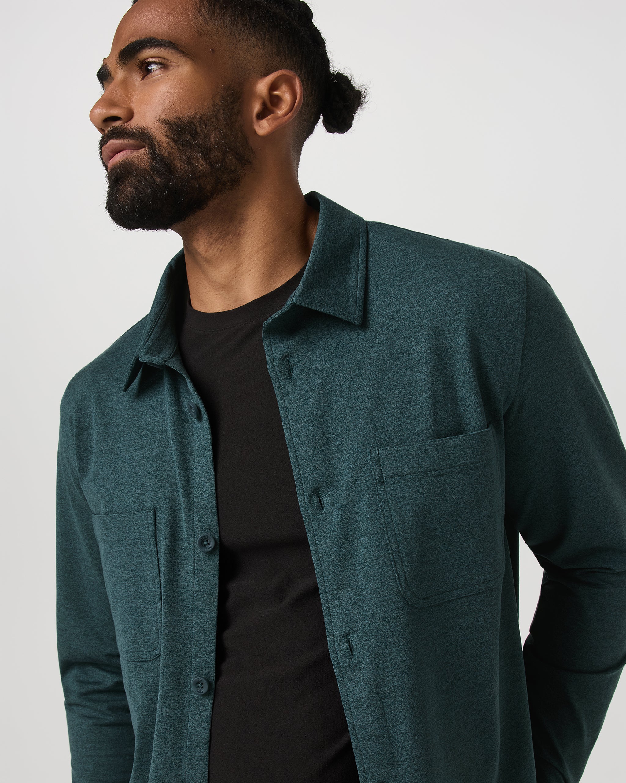 Coronado Shirt Jacket | Deep Sea Heather
