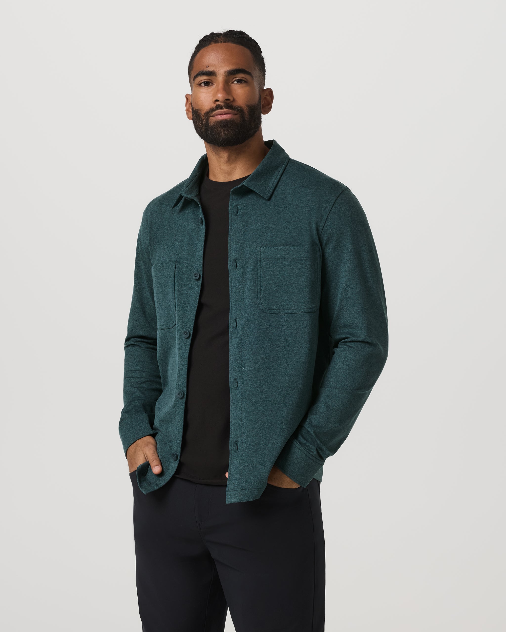 Coronado Shirt Jacket | Deep Sea Heather - Image 5