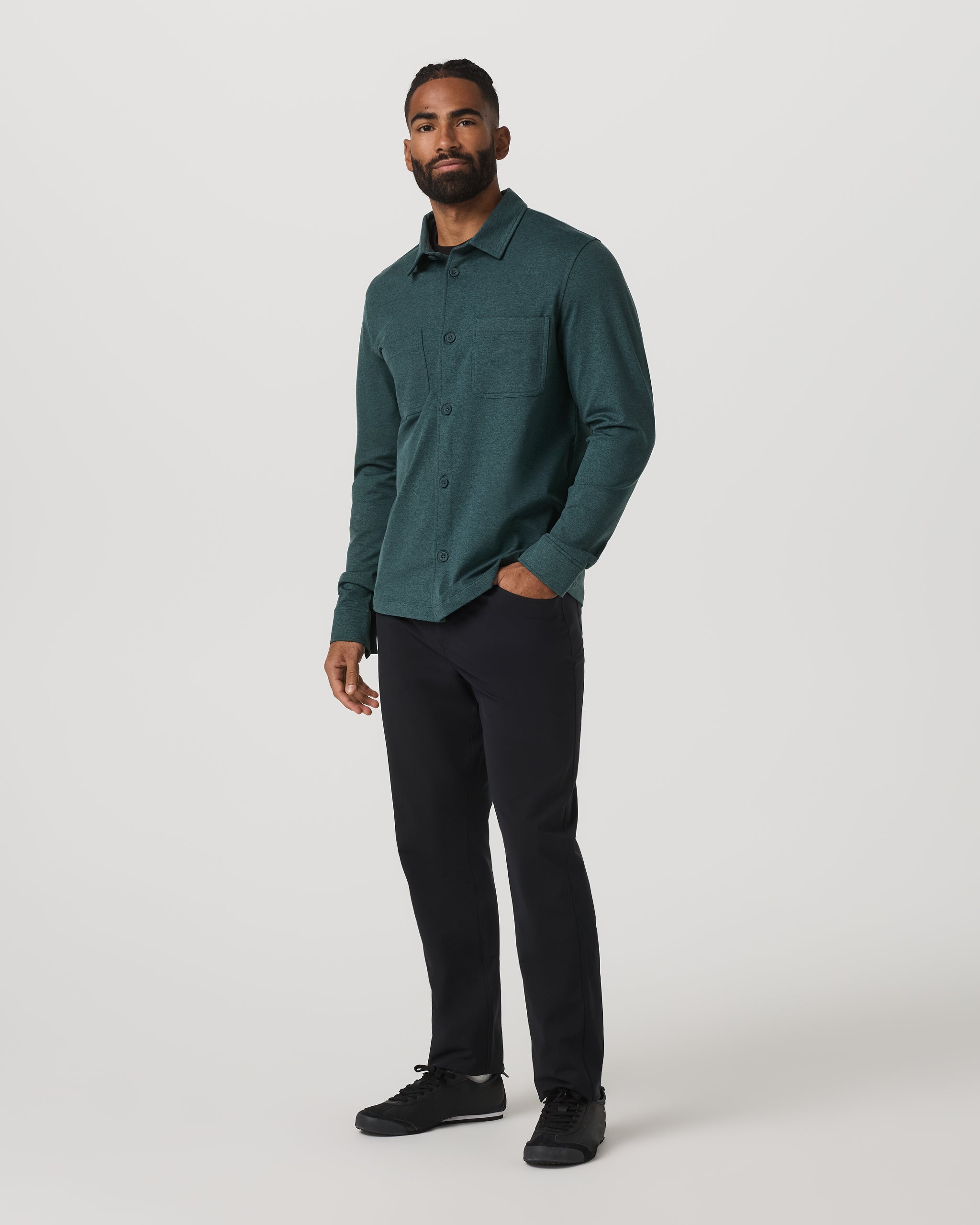 Coronado Shirt Jacket | Deep Sea Heather - Image 4