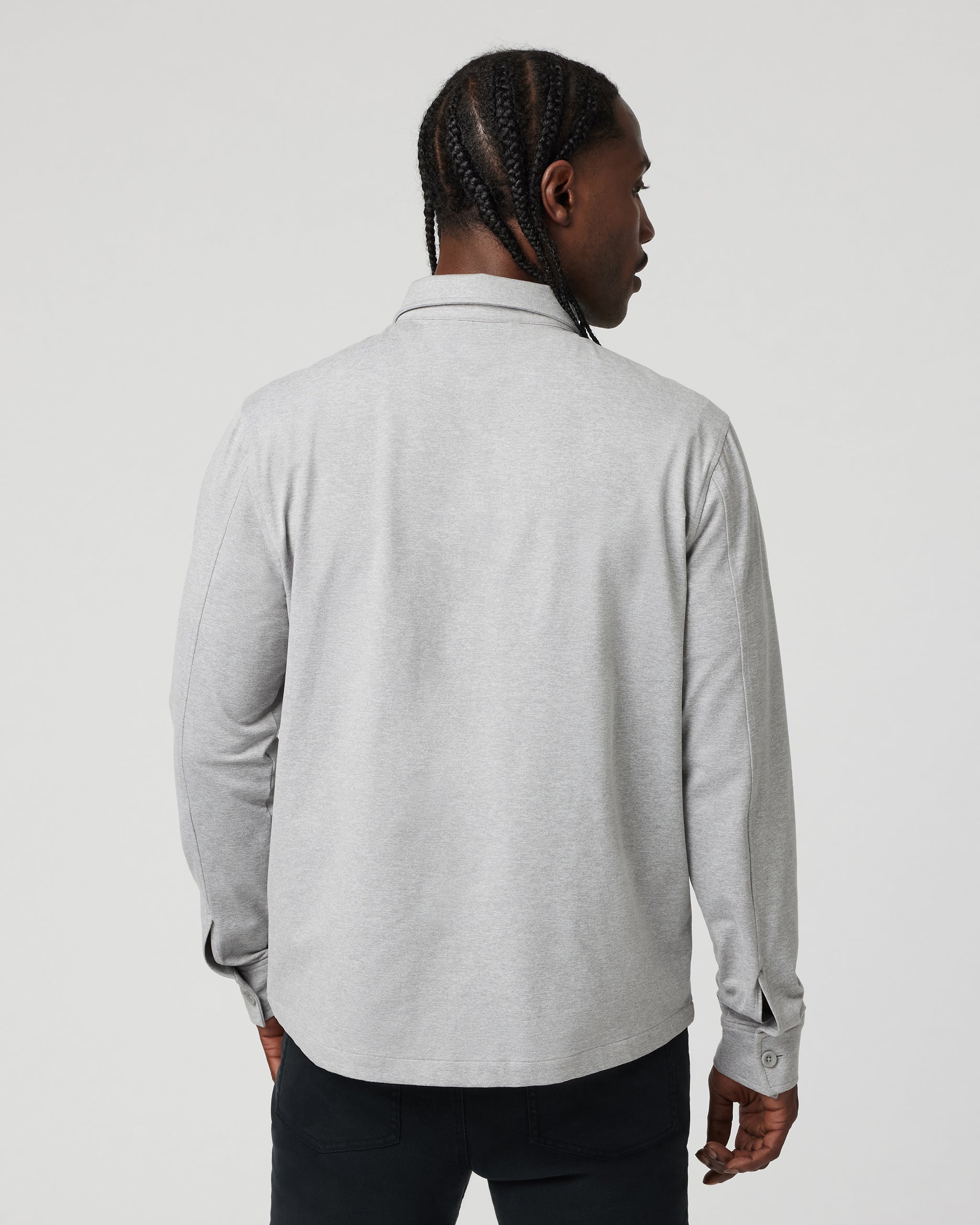 Coronado Shirt Jacket | Light Heather Grey - Image 5