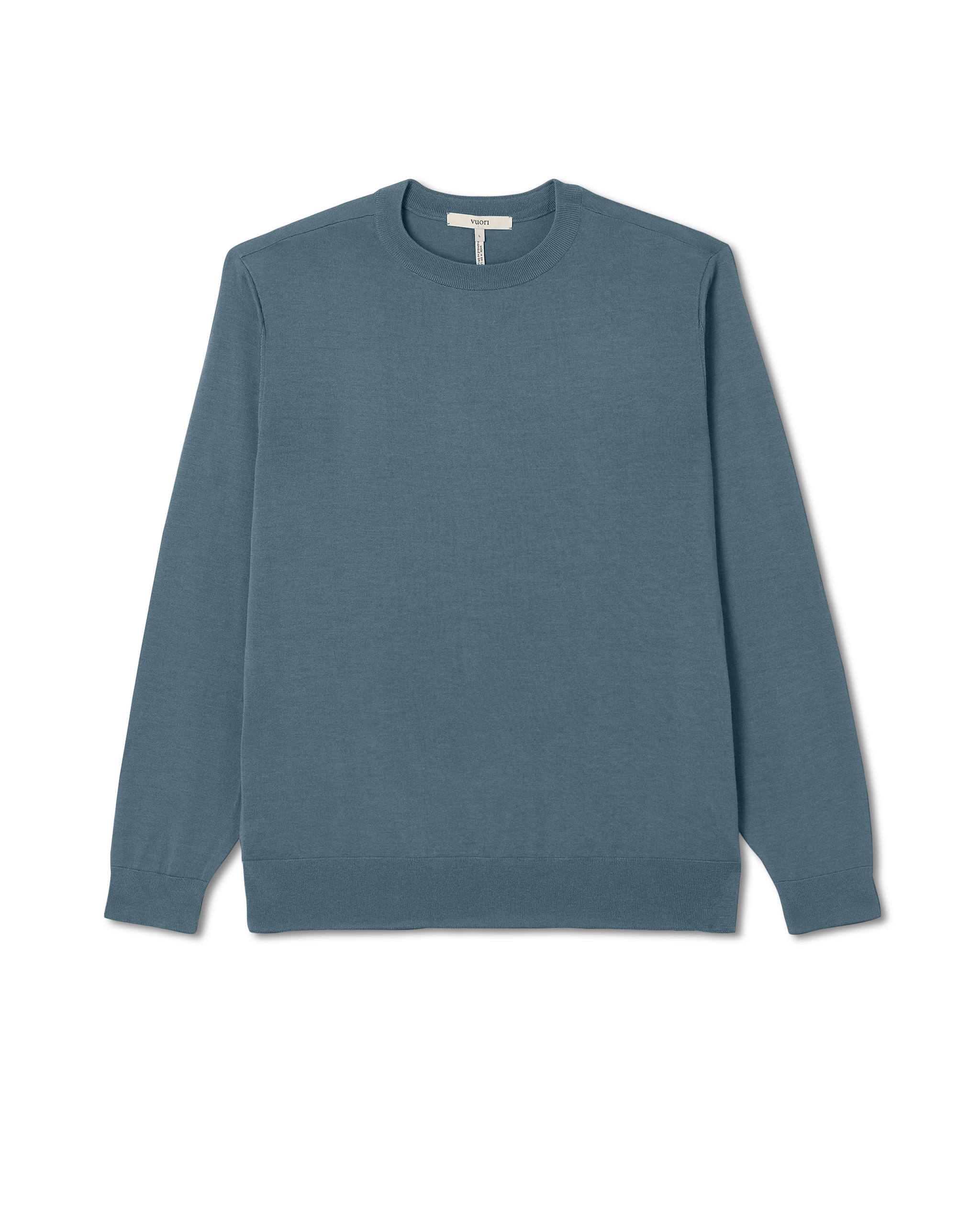 Merino Fine Gauge Wool Sweater | Blue Sea - Image 6