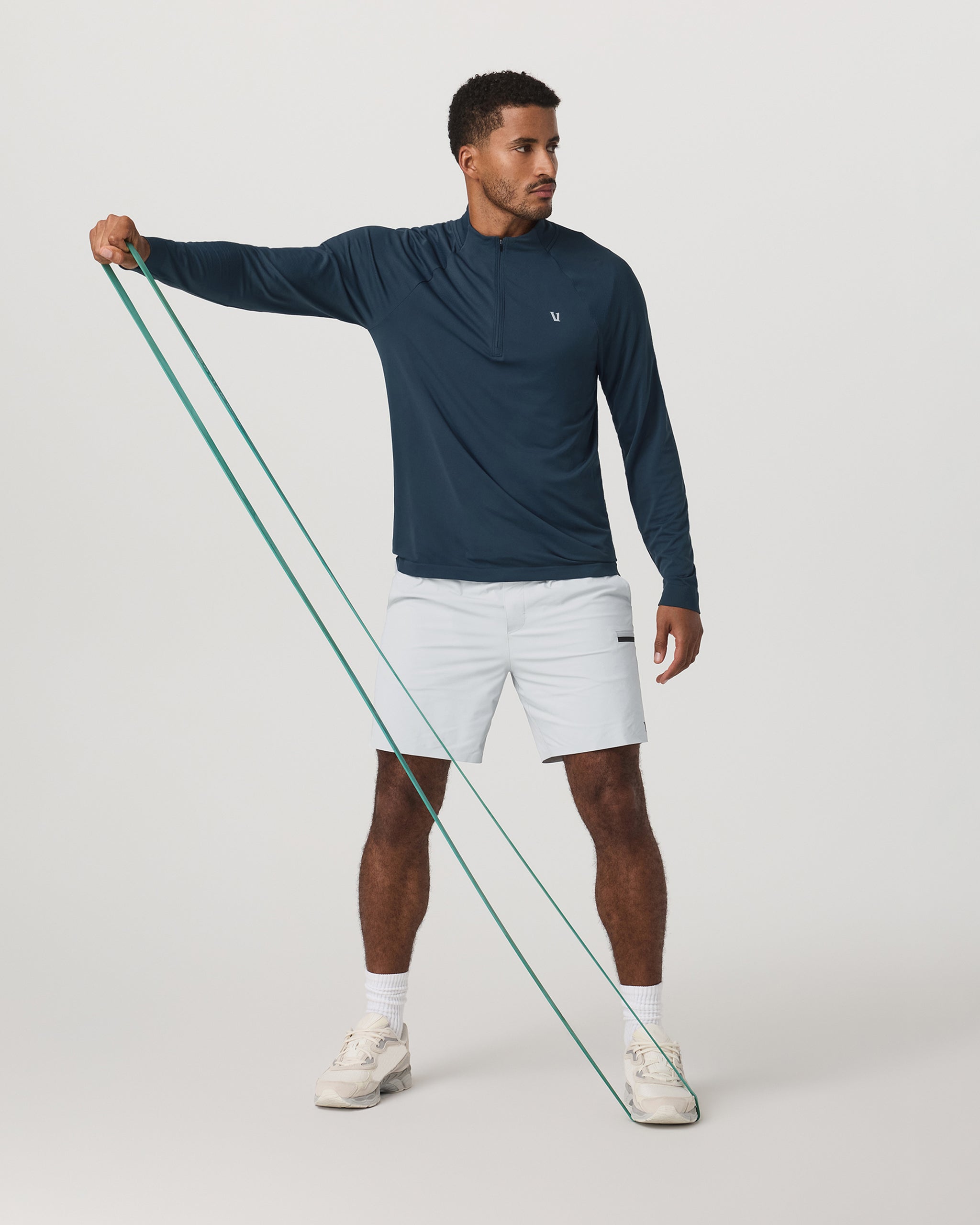 Clearview Seamless Quarter Zip | Ocean Blue - Image 3