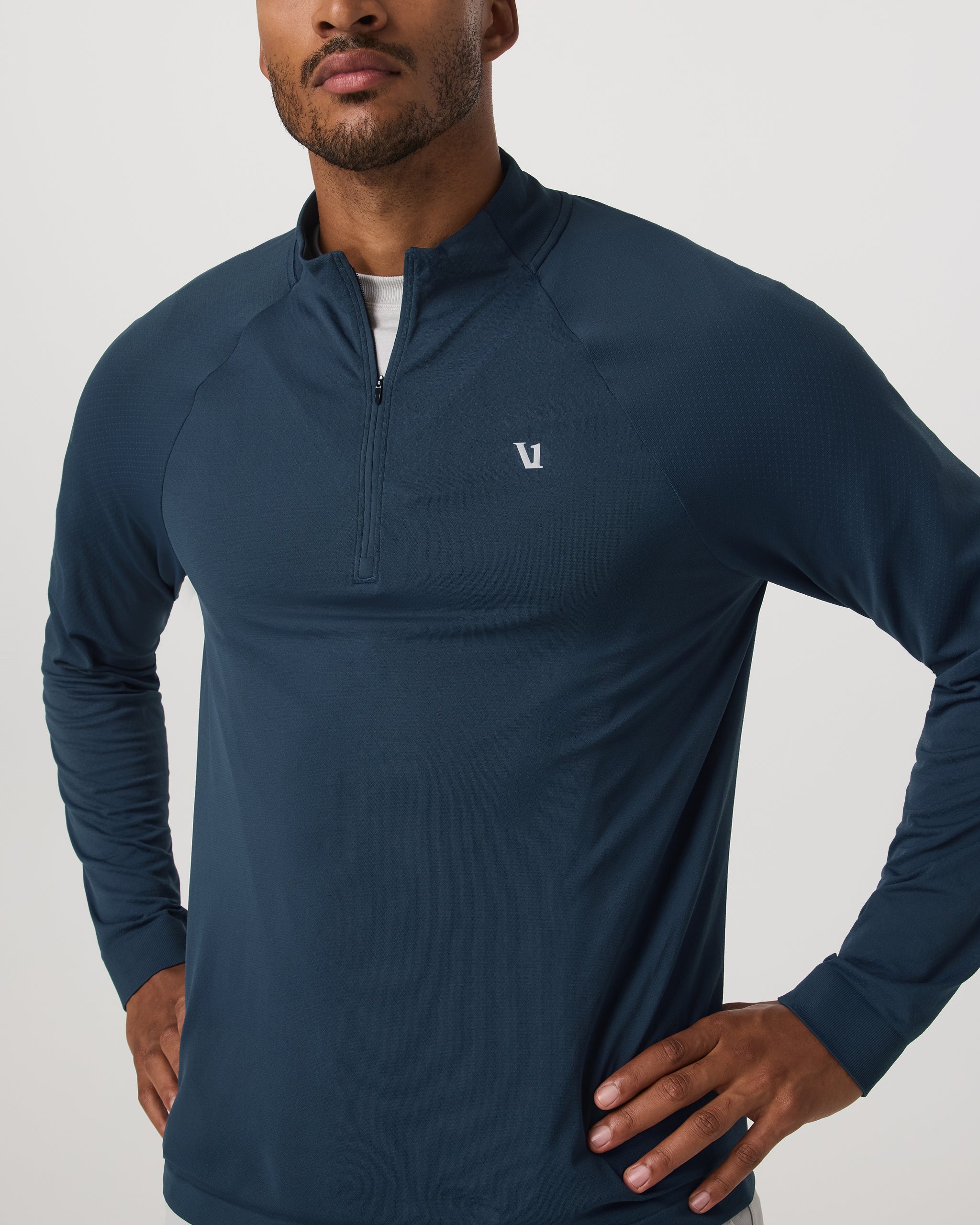 Clearview Seamless Quarter Zip | Ocean Blue - Image 2