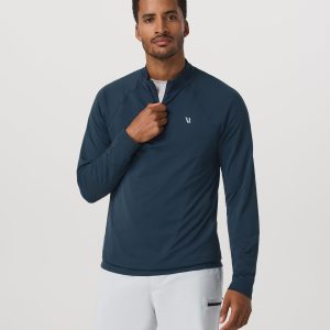 Clearview Seamless Quarter Zip | Ocean Blue
