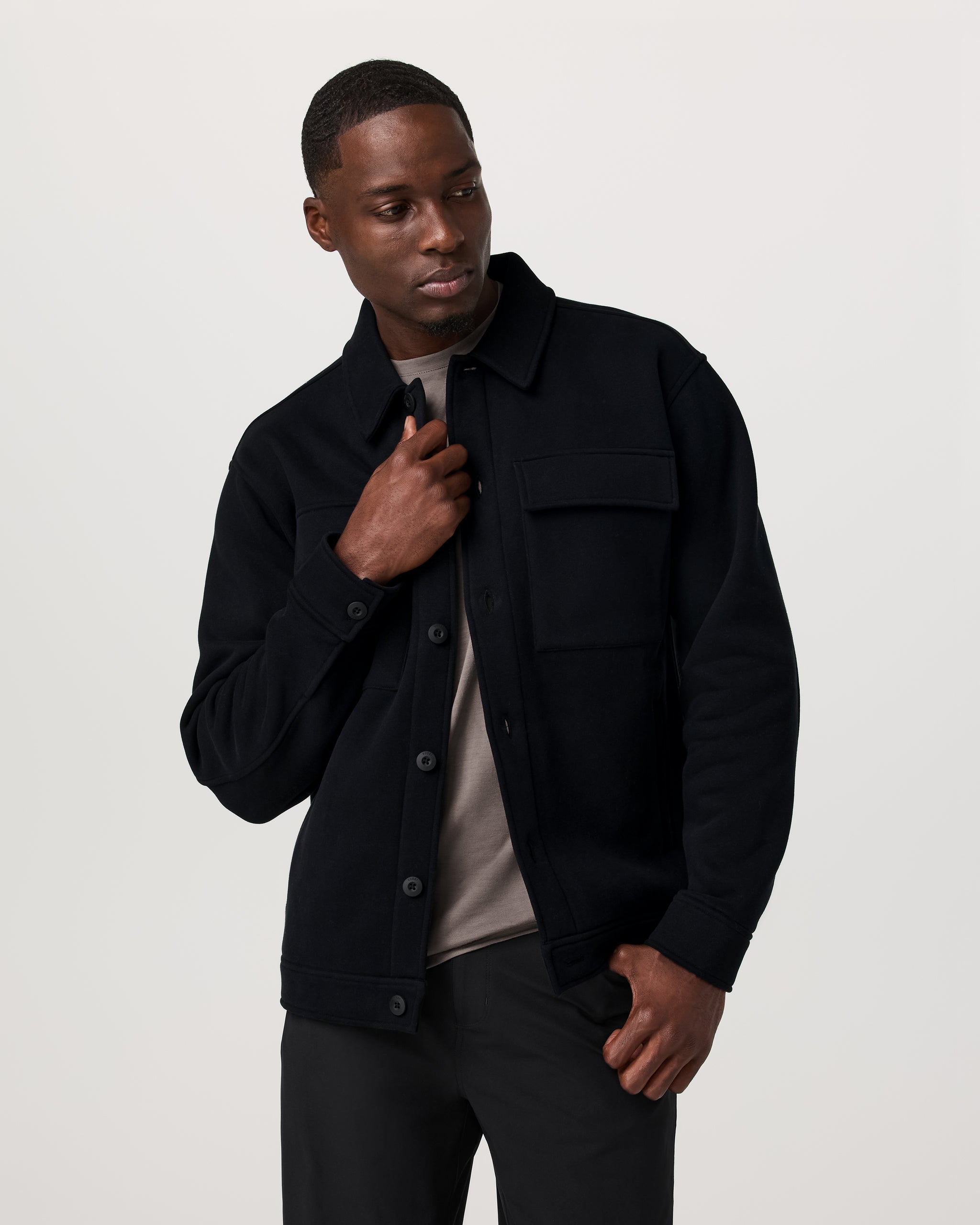 Seaside Shirt Jacket | Black - Image 5