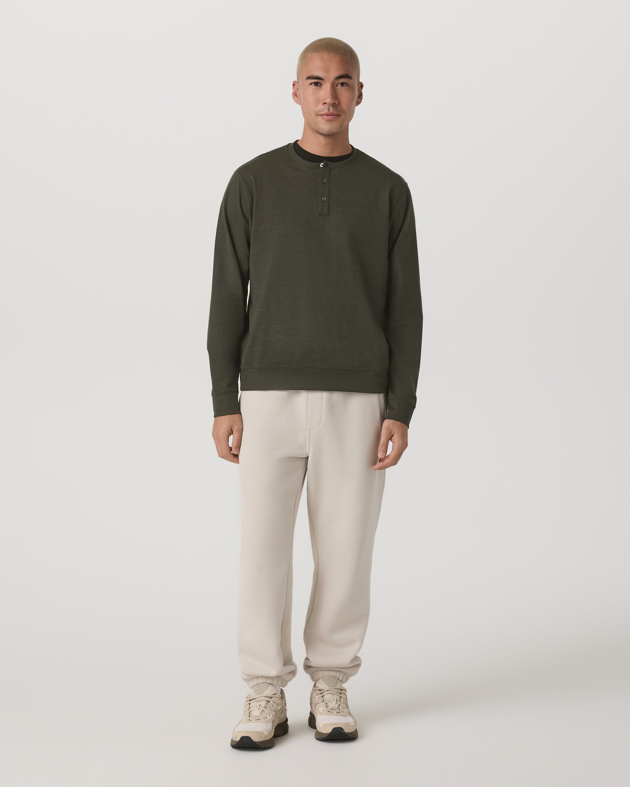 Long Sleeve Coronado Henley - Relaxed Fit | Oregano Heather - Image 4