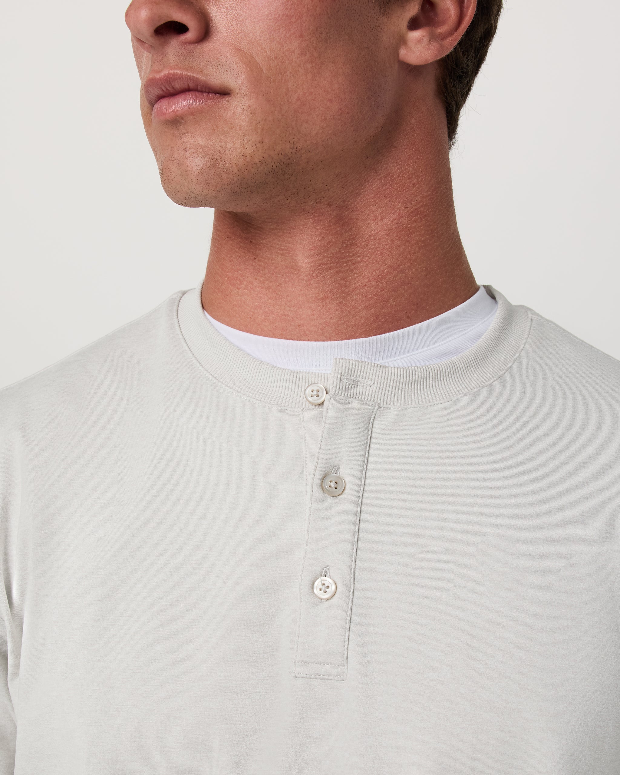 Long Sleeve Coronado Henley - Relaxed Fit | Salt Heather - Image 2