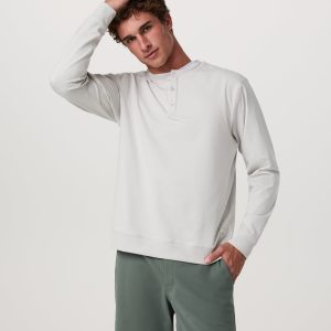 Long Sleeve Coronado Henley - Relaxed Fit | Salt Heather