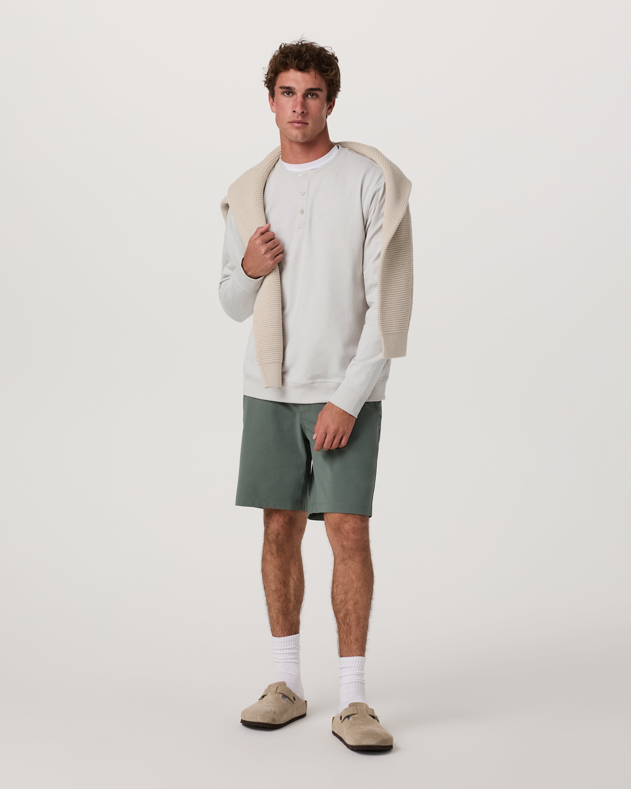 Long Sleeve Coronado Henley - Relaxed Fit | Salt Heather - Image 3