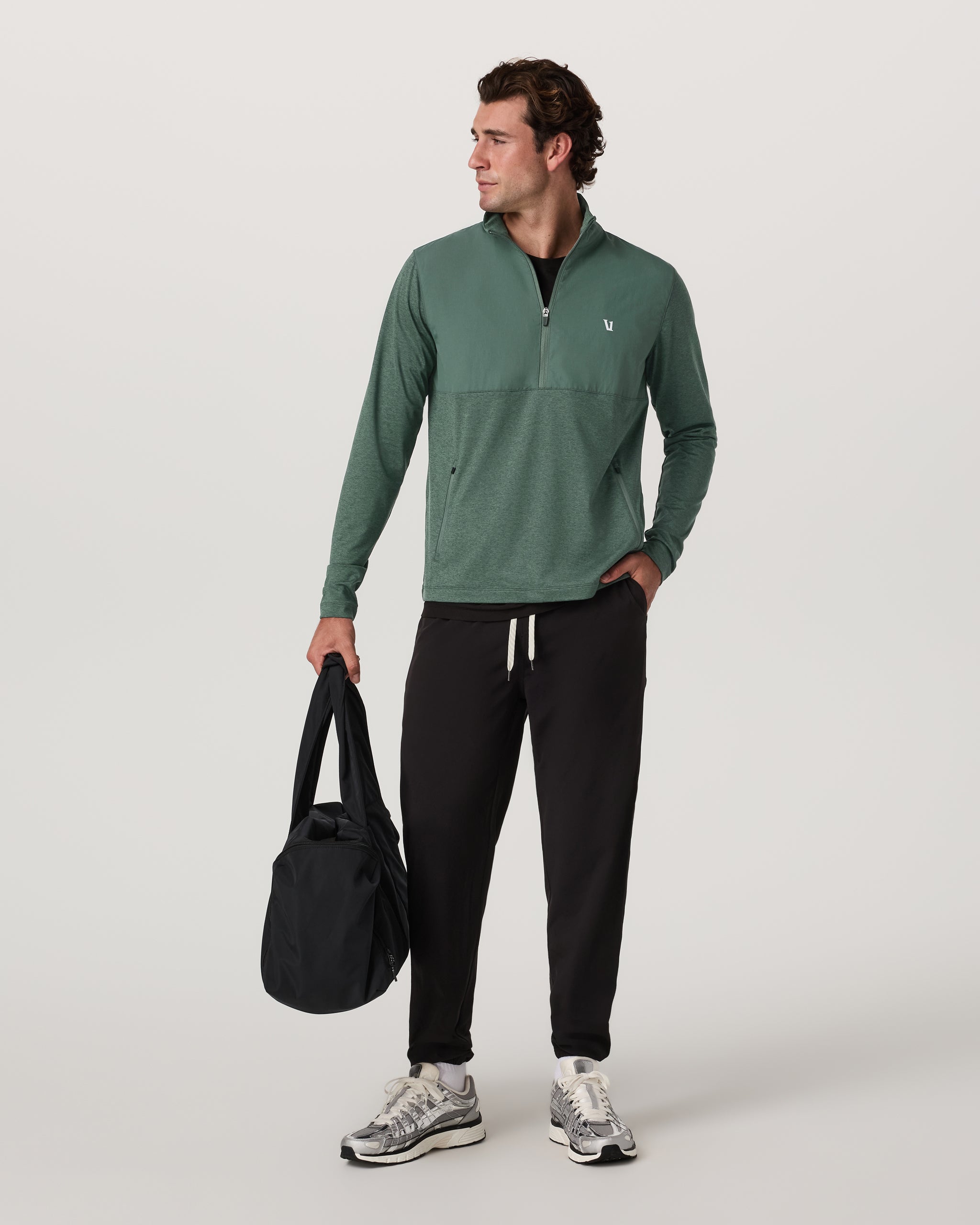 Sunday Element Half Zip | Agate Green Heather - Image 4