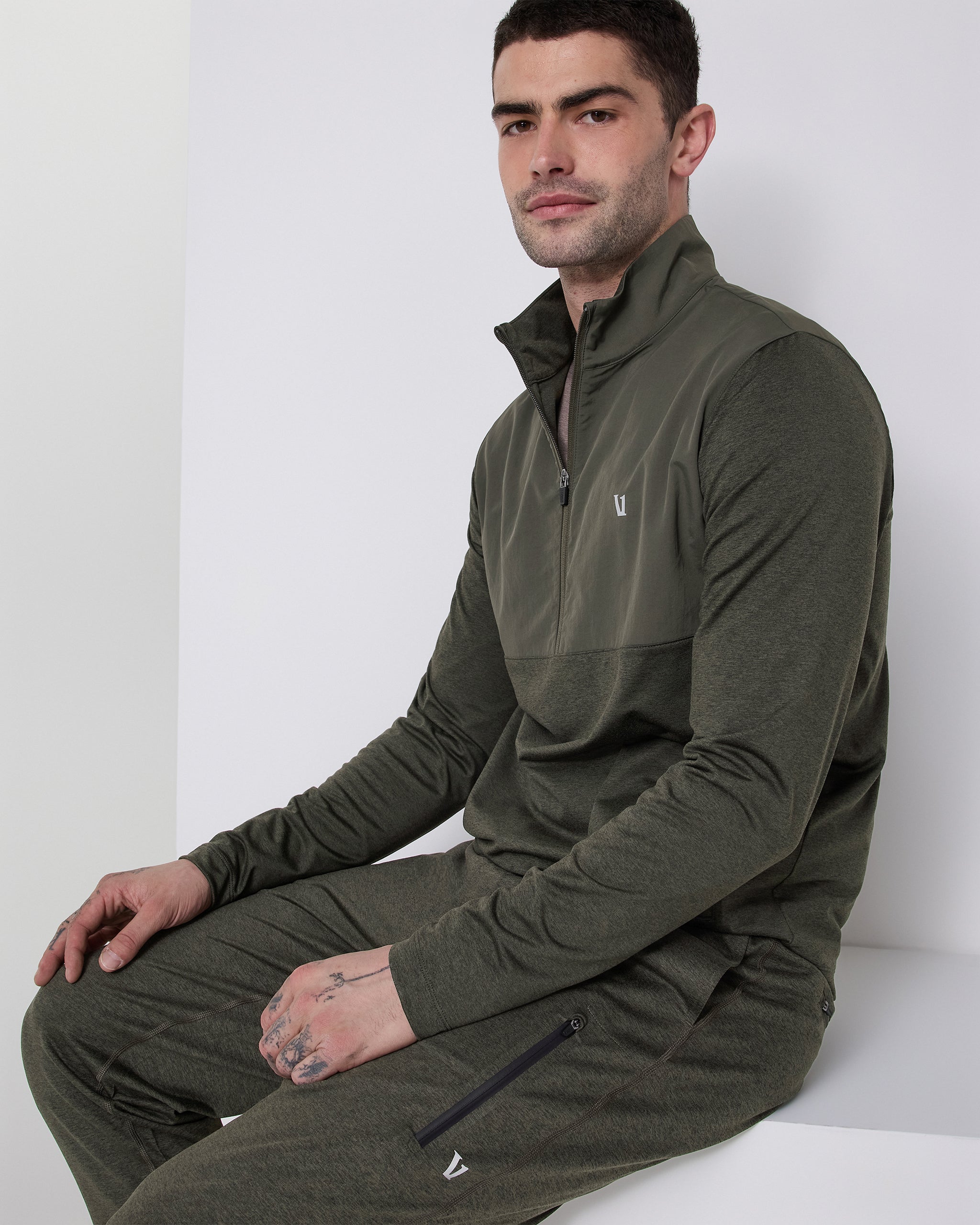 Sunday Element Half Zip | Kale Heather - Image 2