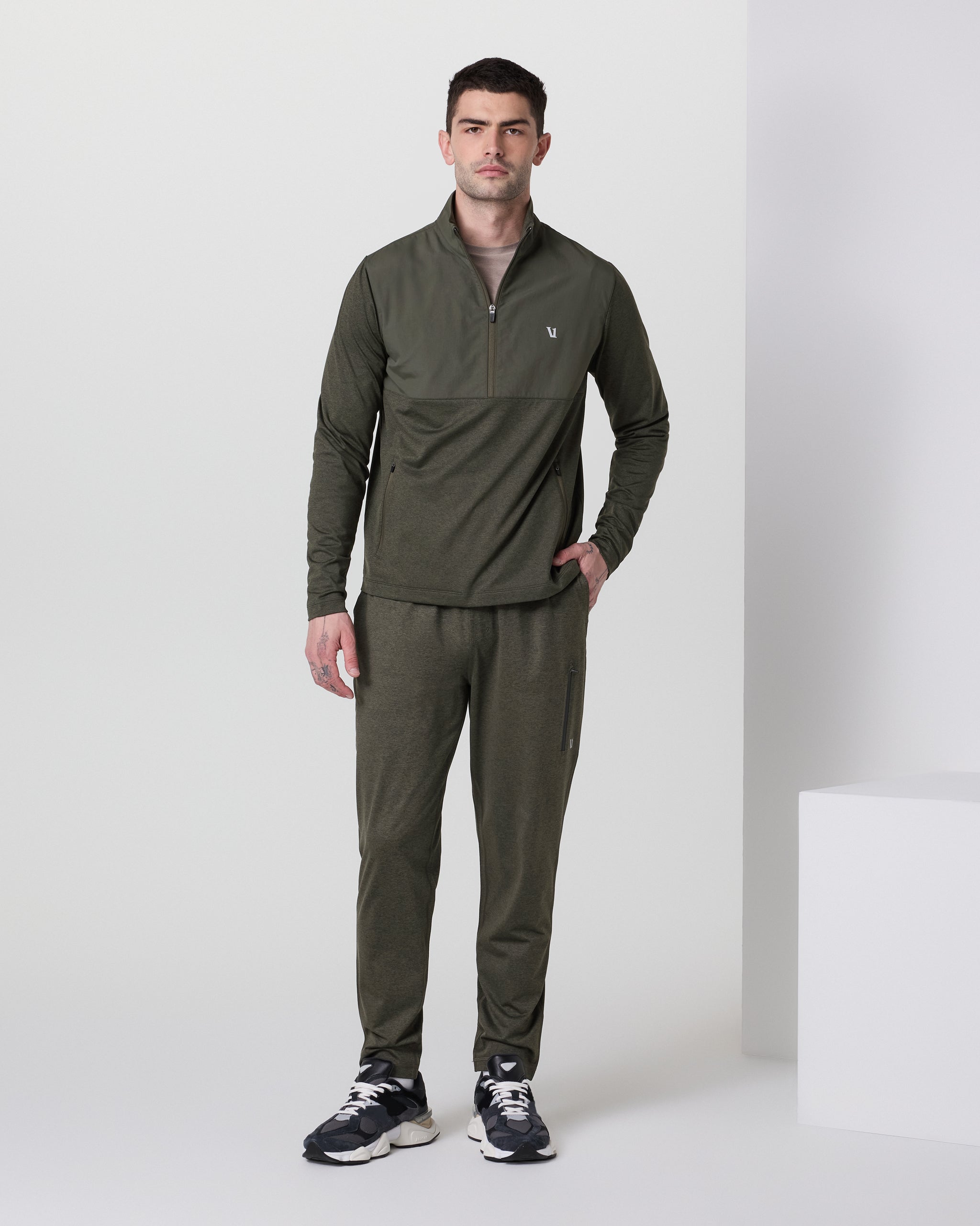Sunday Element Half Zip | Kale Heather - Image 4