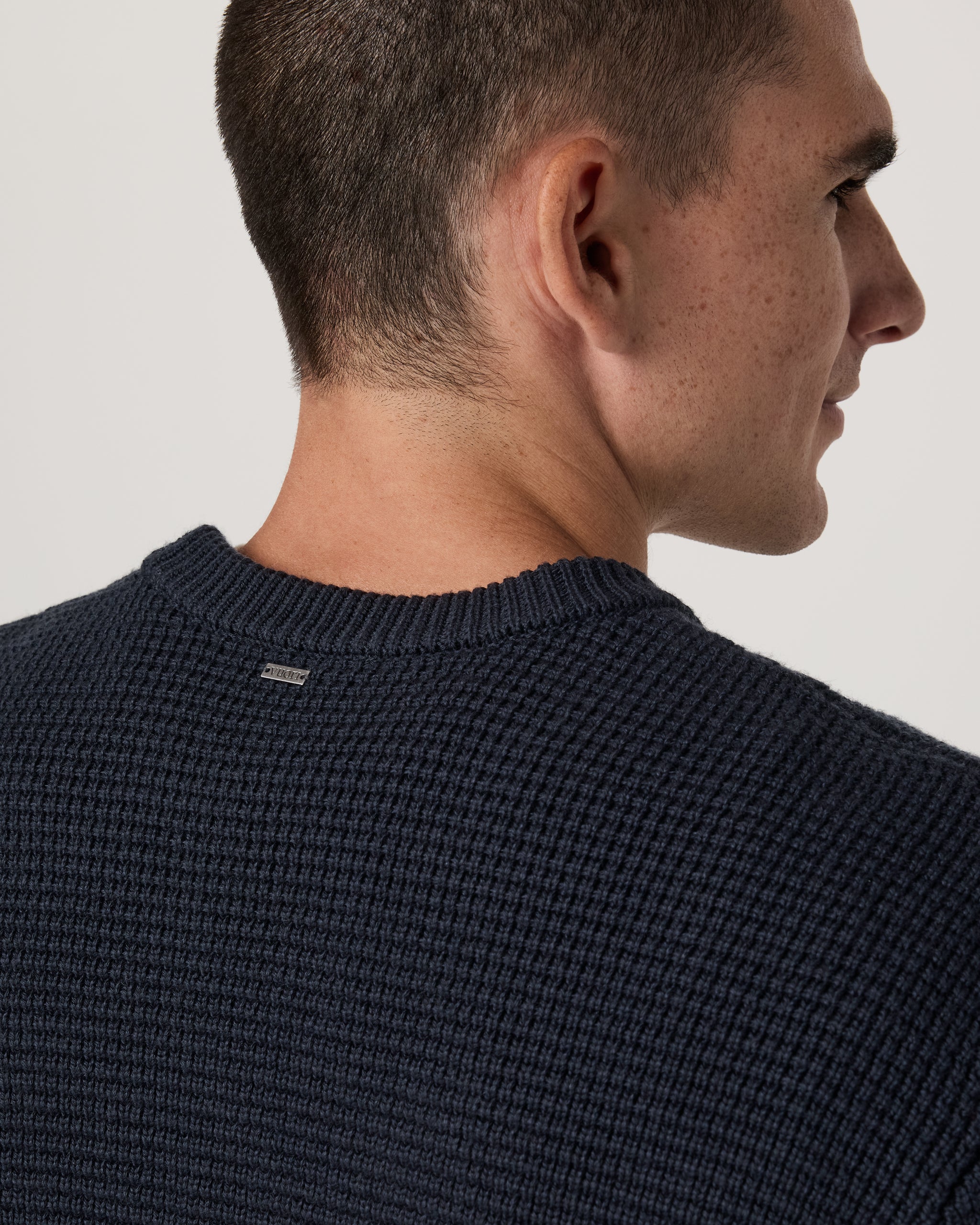 Denver Waffle Crew Sweater | Navy - Image 2