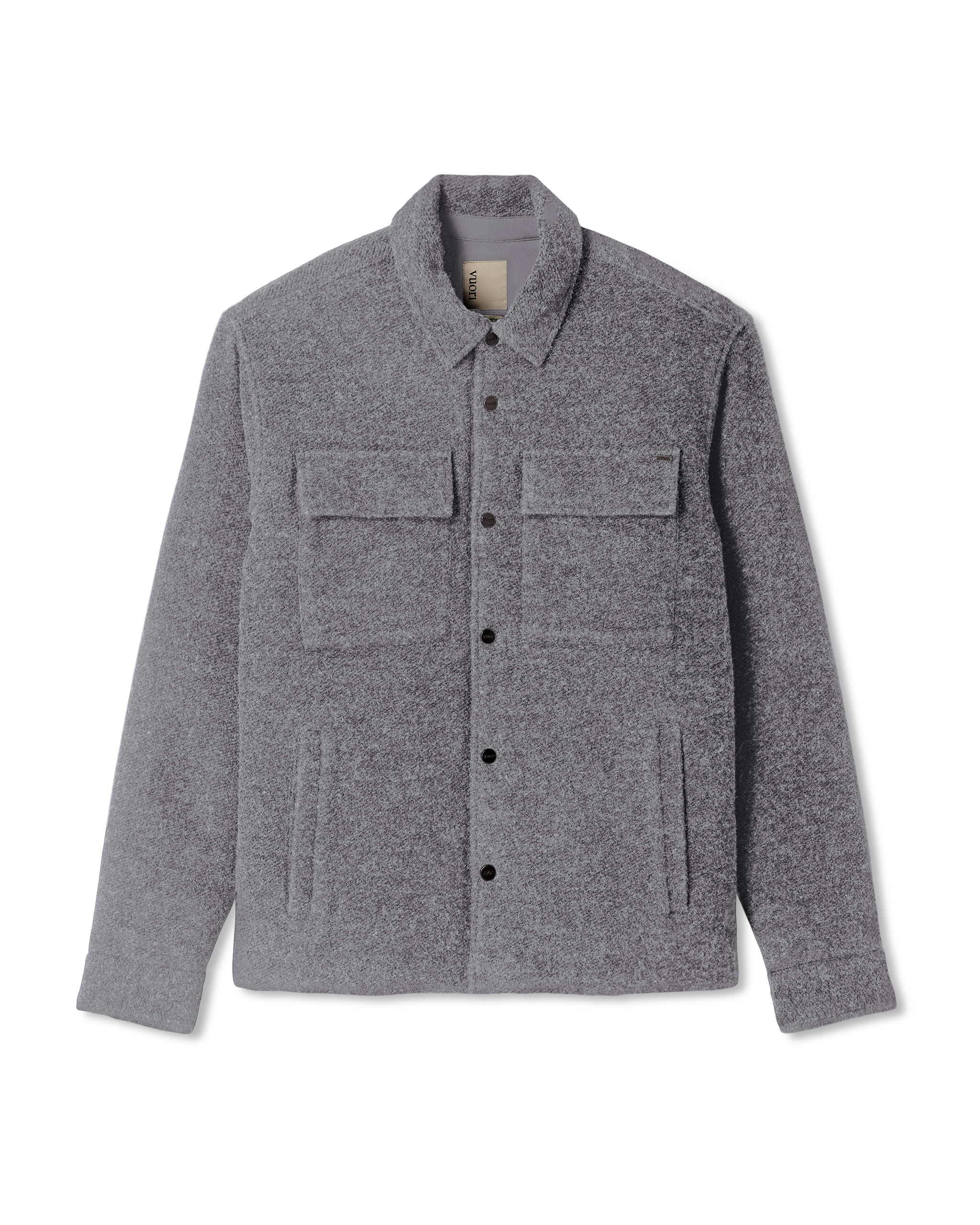 Plymouth Wool Shirt Jacket | Heather Grey - Image 6