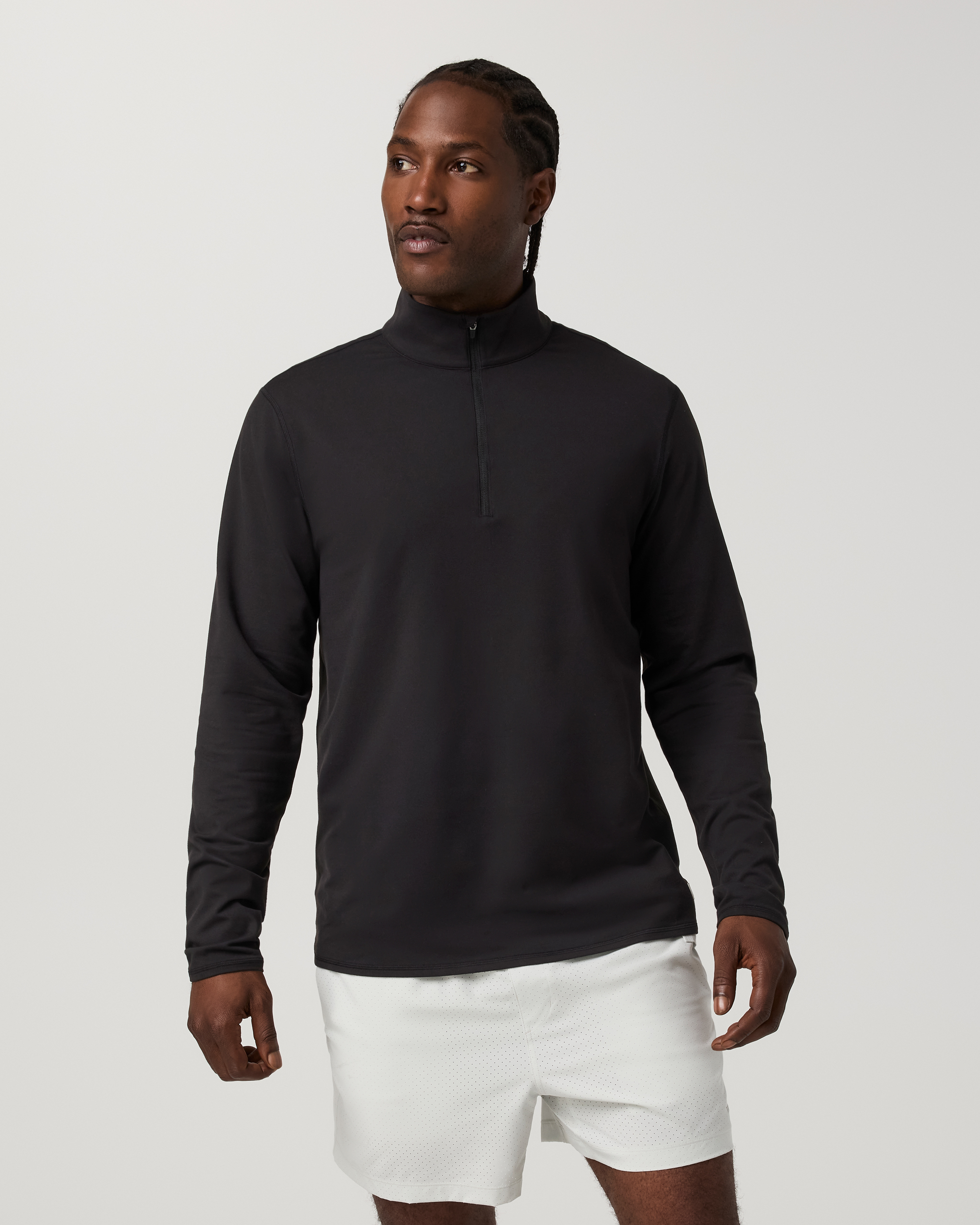 Ponto Half Zip Mock Neck | Black - Image 5