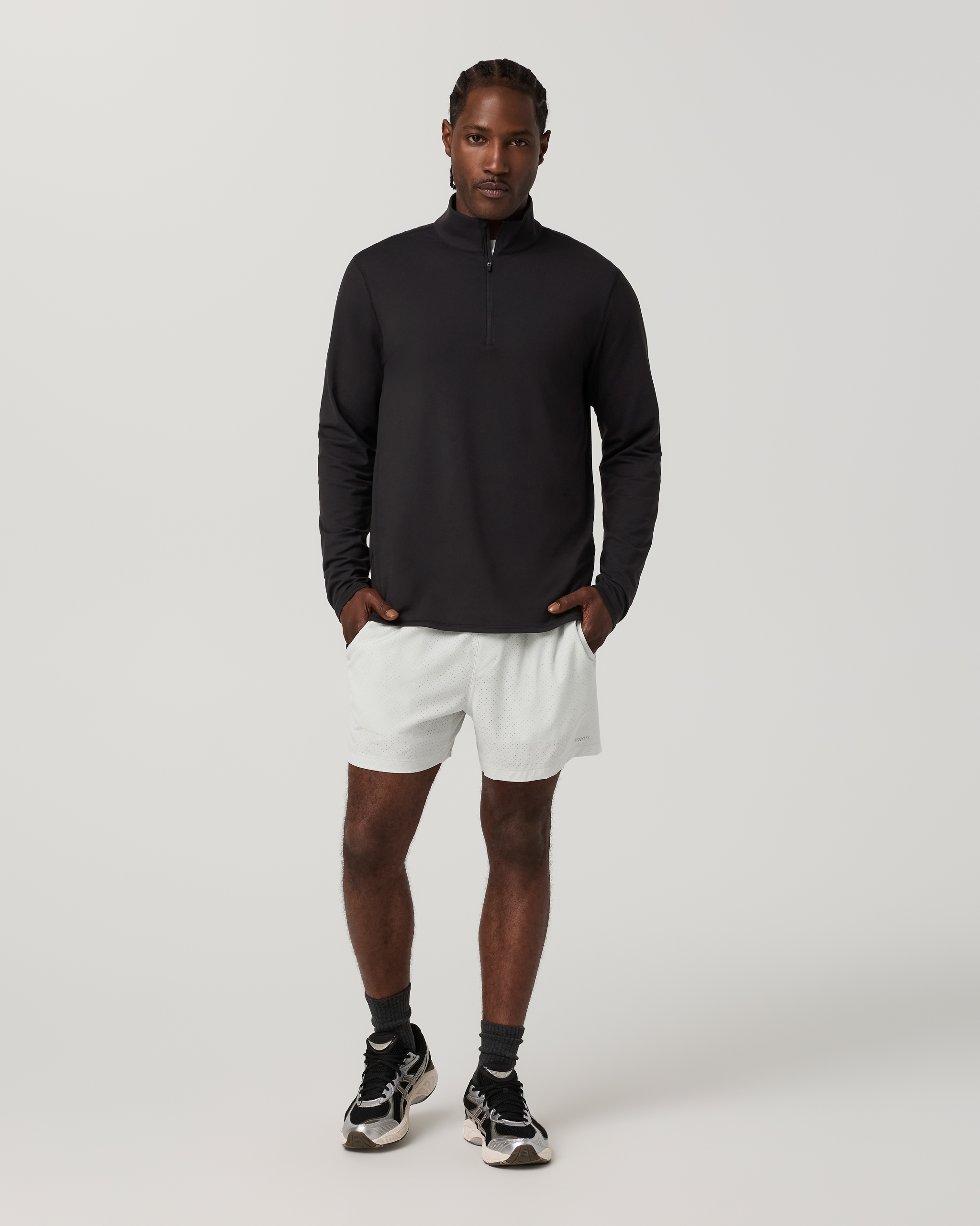 Ponto Half Zip Mock Neck | Black - Image 4
