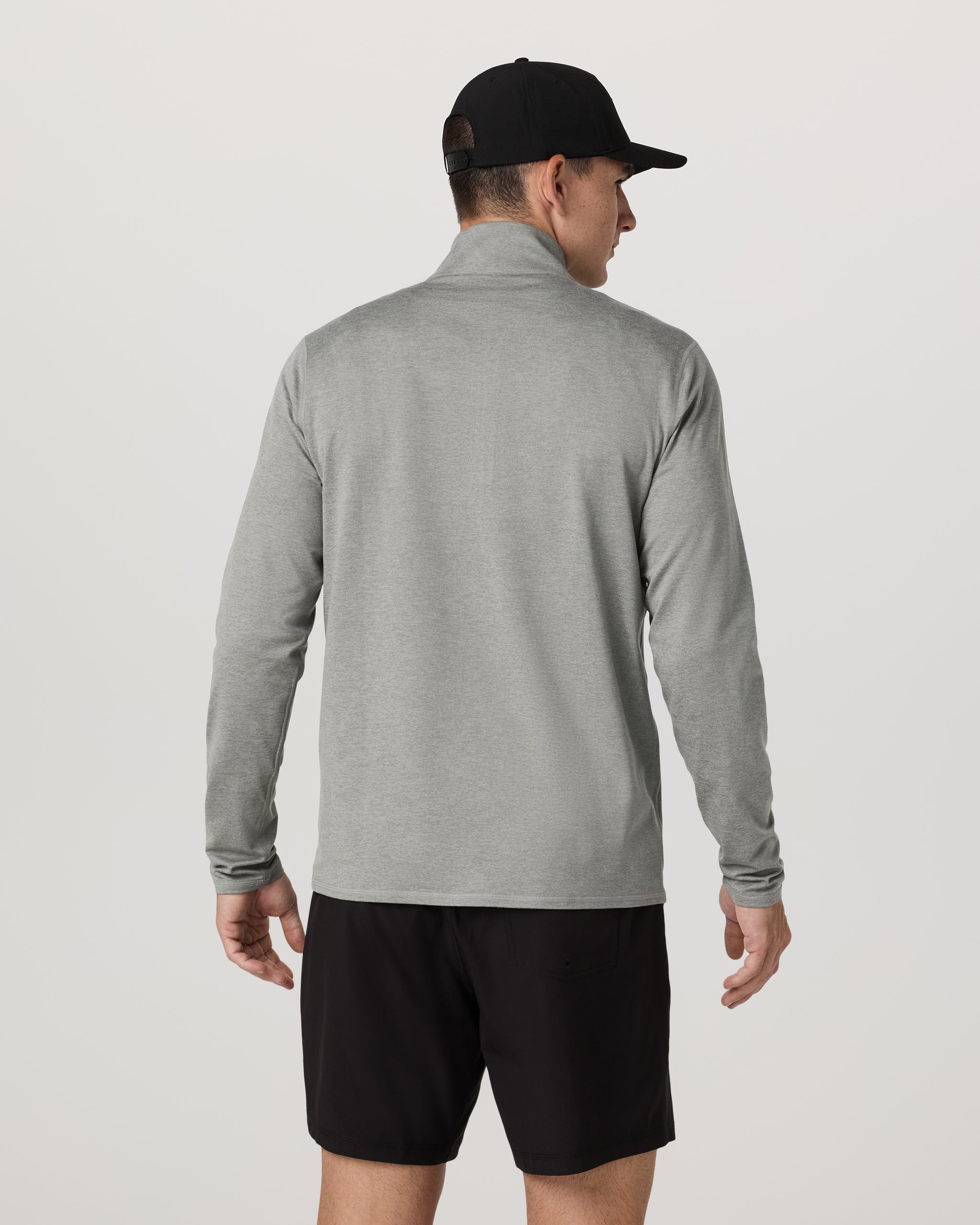 Ponto Half Zip Mock Neck | Driftwood Heather - Image 4