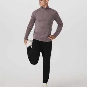 Ponto Half Zip Mock Neck | Huckleberry Heather