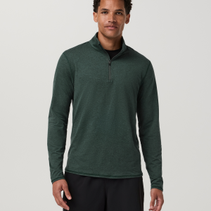 Ponto Half Zip Mock Neck | Hemlock Heather
