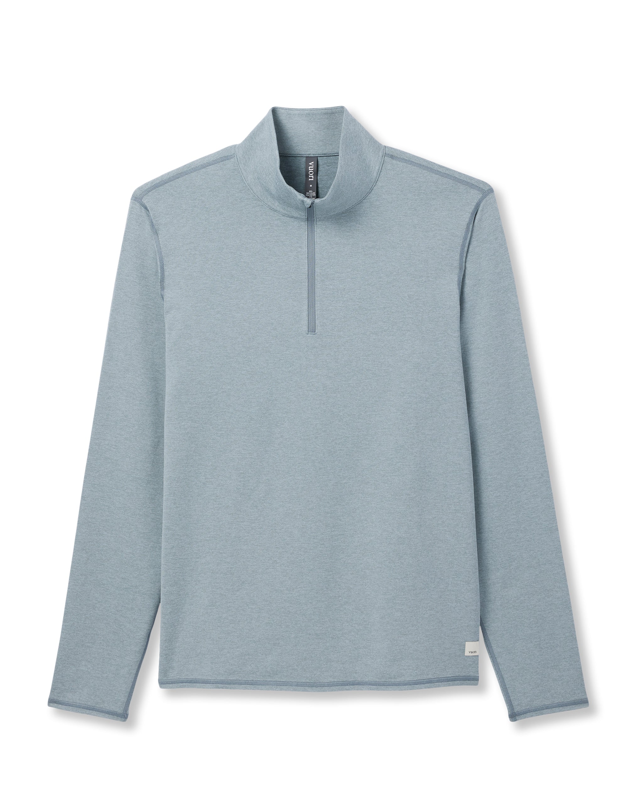 Ponto Half Zip Mock Neck | Dusty Blue Heather - Image 6