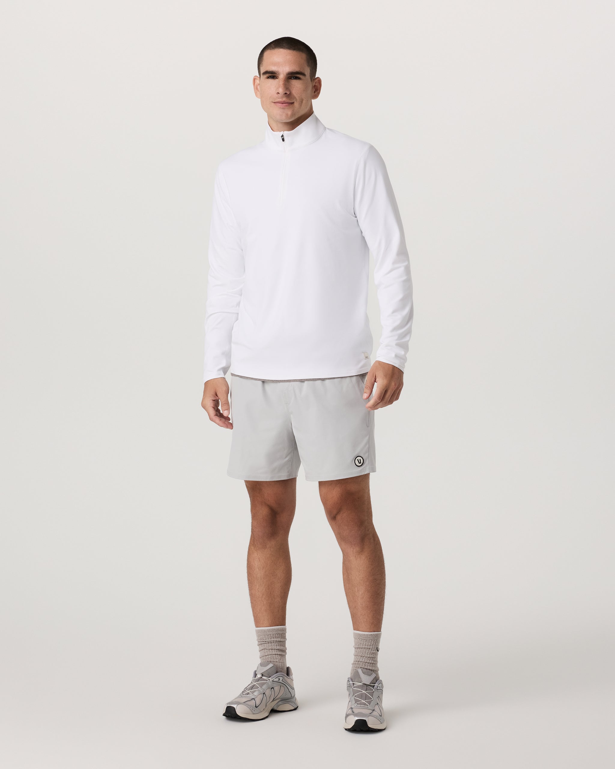 Ponto Half Zip Mock Neck | White - Image 4
