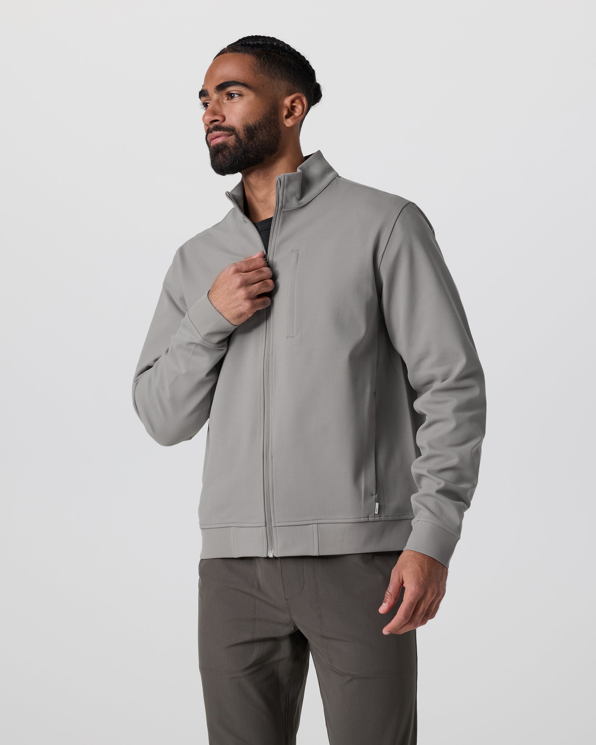 Vuori Meta™ Twill Full Zip | Shiitake